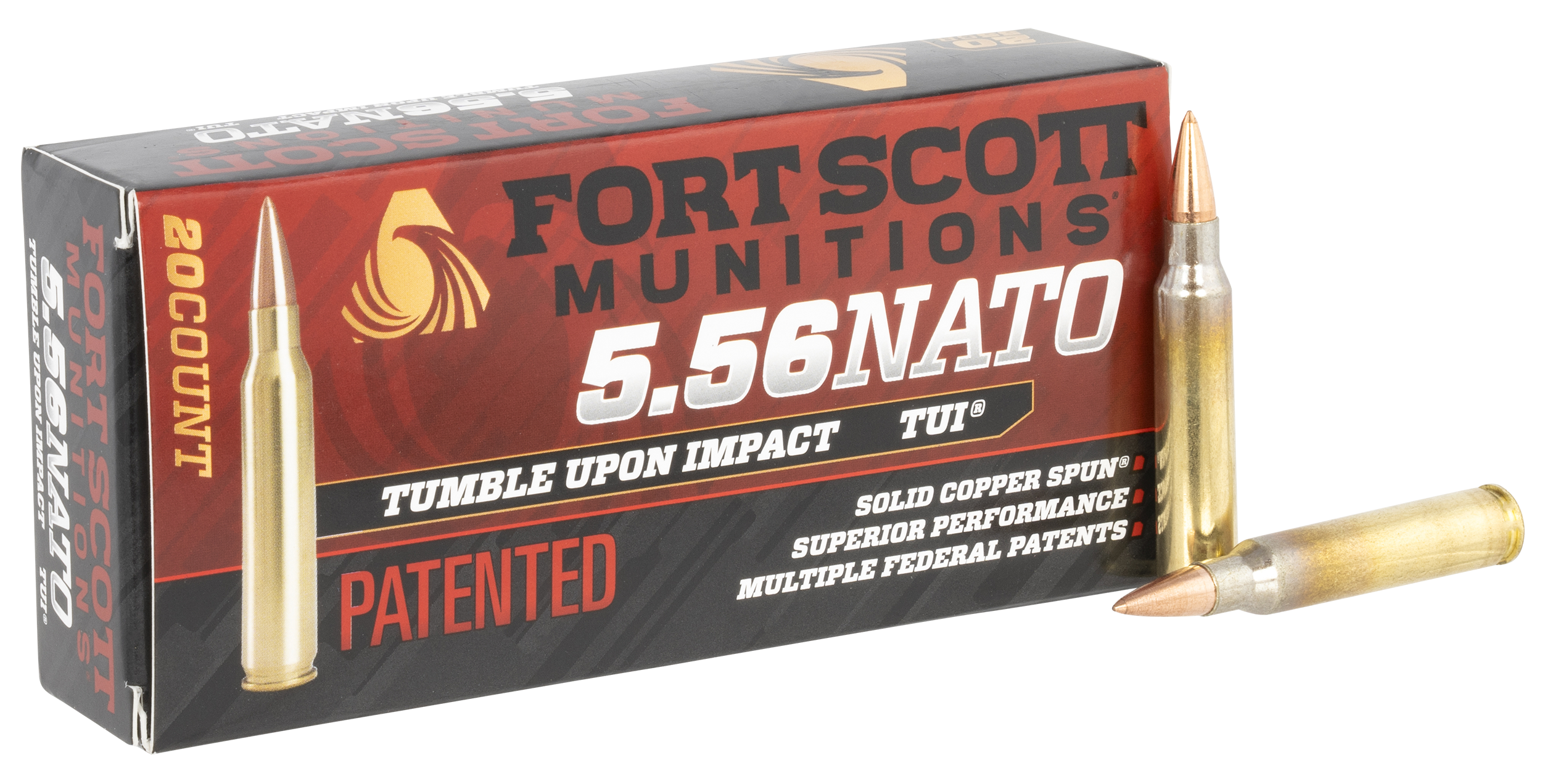 Fort Scott Munitions 5.56 55 Grain Solid Copper Spun TUI (Box)
