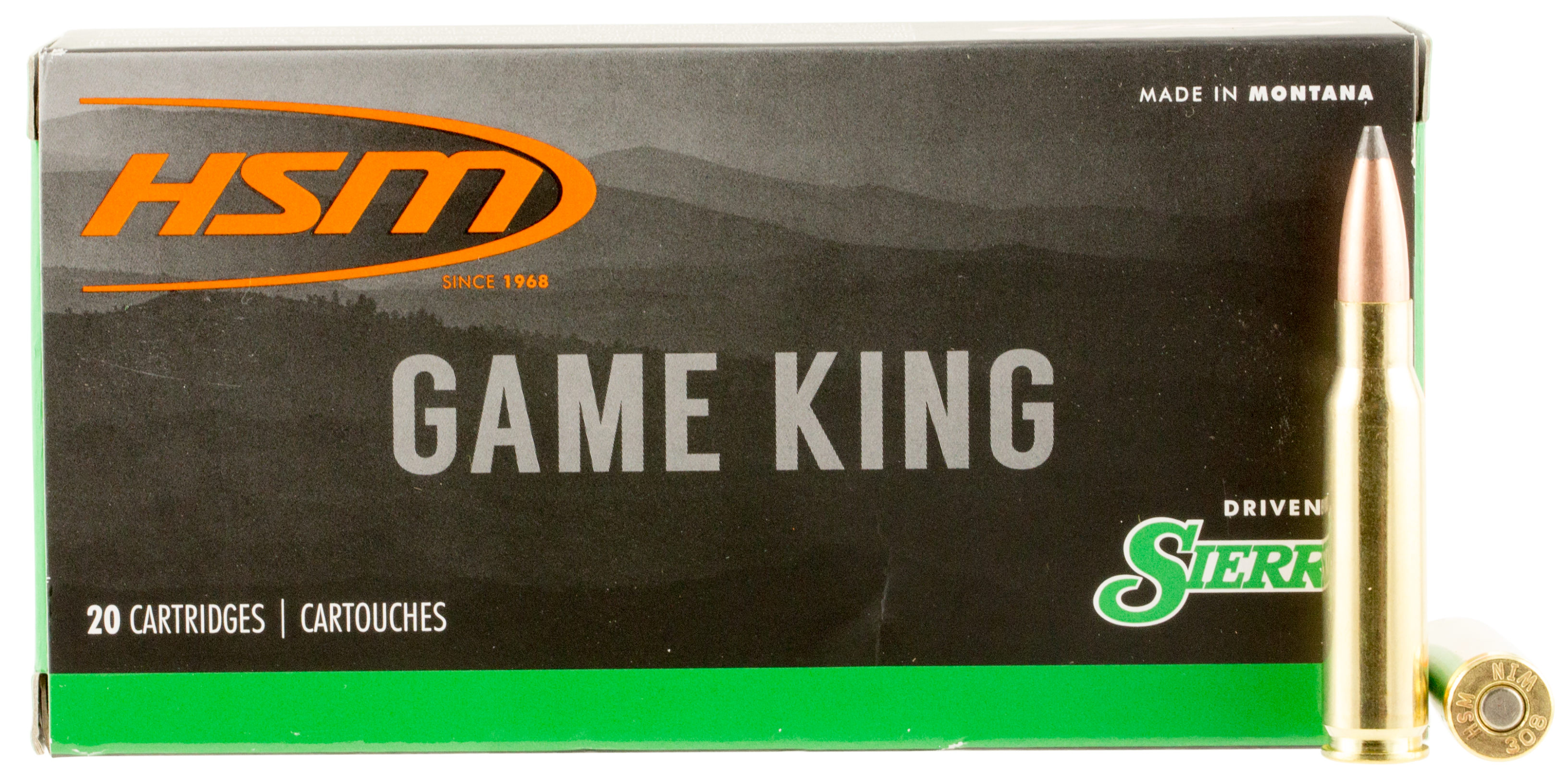 HSM Ammunition Game King 165 gr Spitzer Boat Tail .308 Win Ammo, 20/box - HSM-308-42-N