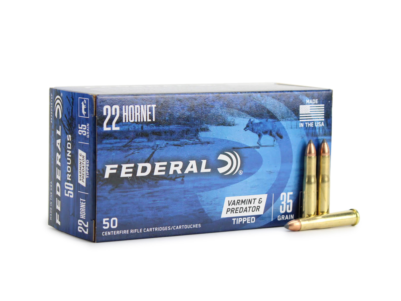Federal Varmint & Predator 22 Hornet 35 Gr Tipped Varmint (Box)