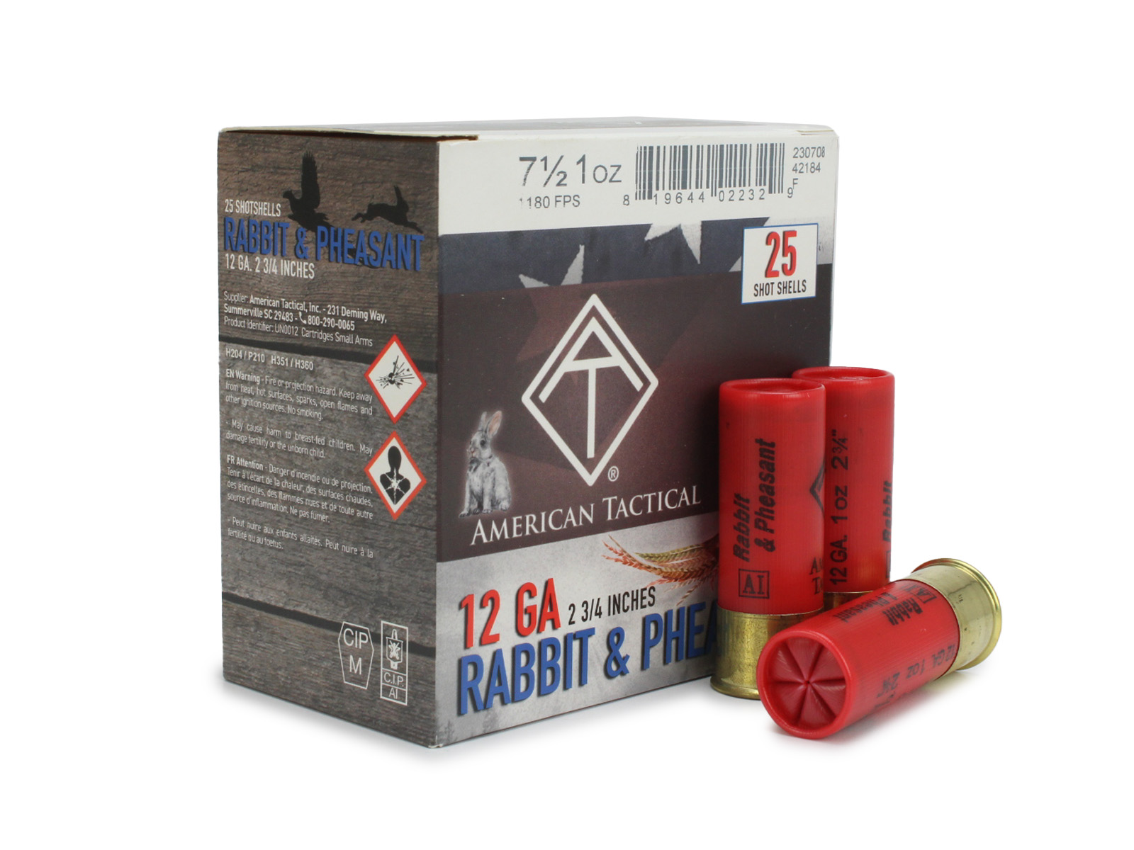 ATI Rabbit & Pheasant 12 Gauge 2.75 1 oz 7.5 Shot (Box)" 679