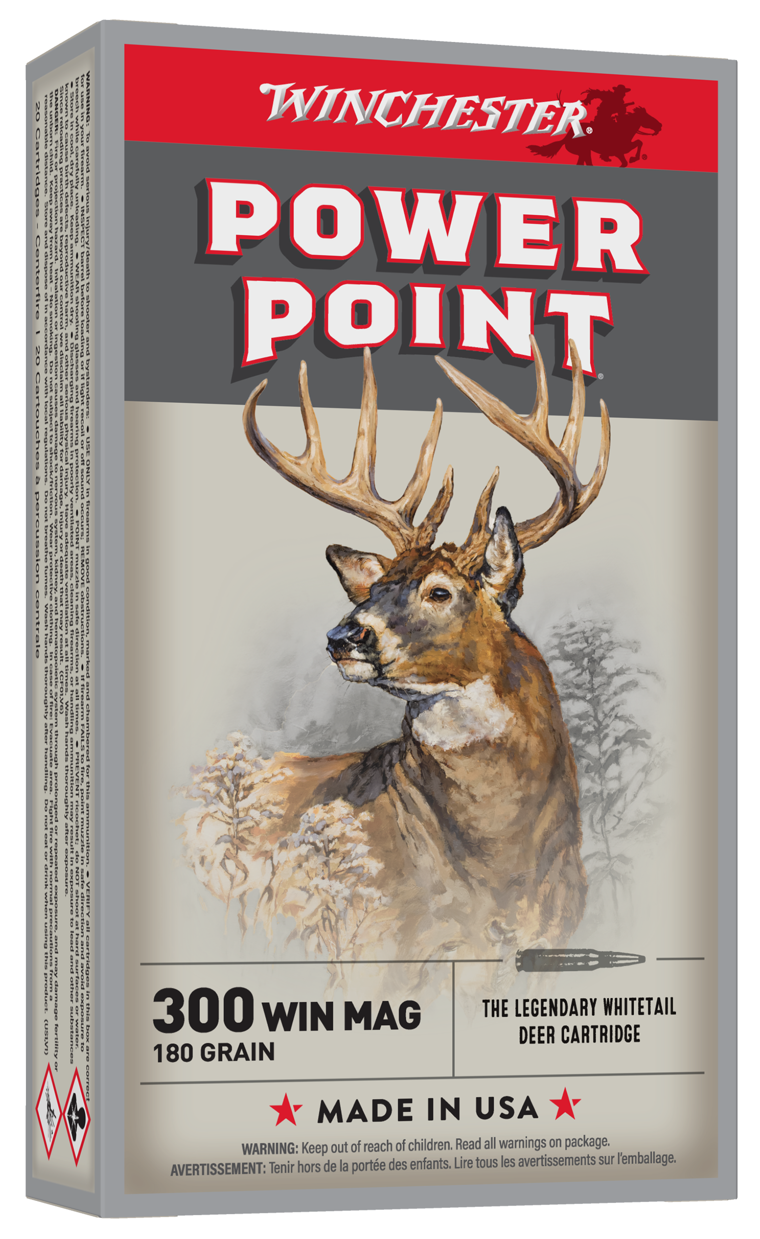 Winchester Power-point 300 Win Mag 180 Grain Power Point (Box)