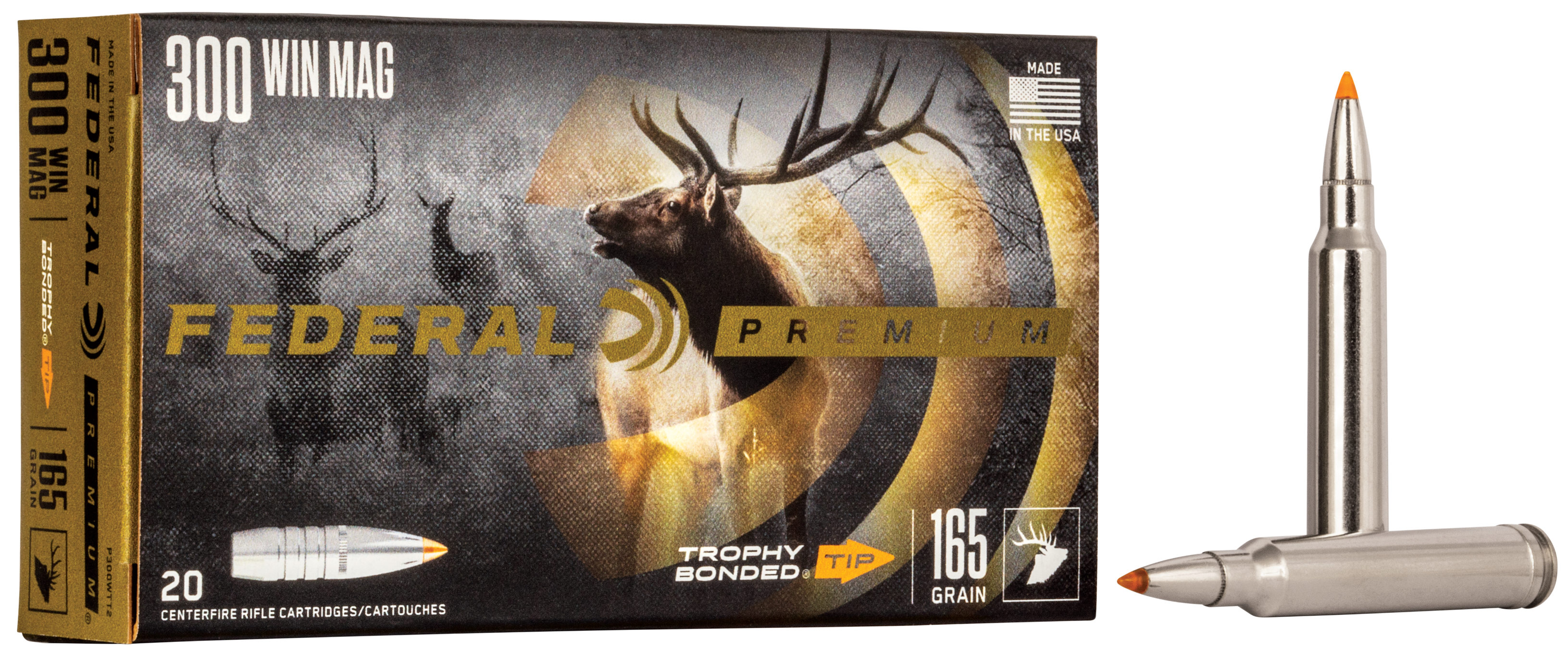 Federal Premium 300 Win Mag 165 Grain Trophy Bonded Tip (Box)
