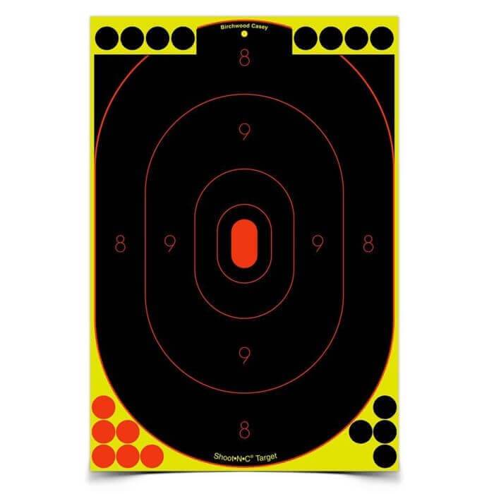 Birchwood Casey Shoot-N-C 12x18 Oval Silhouette Targets 5 Pack (Multi-Color)