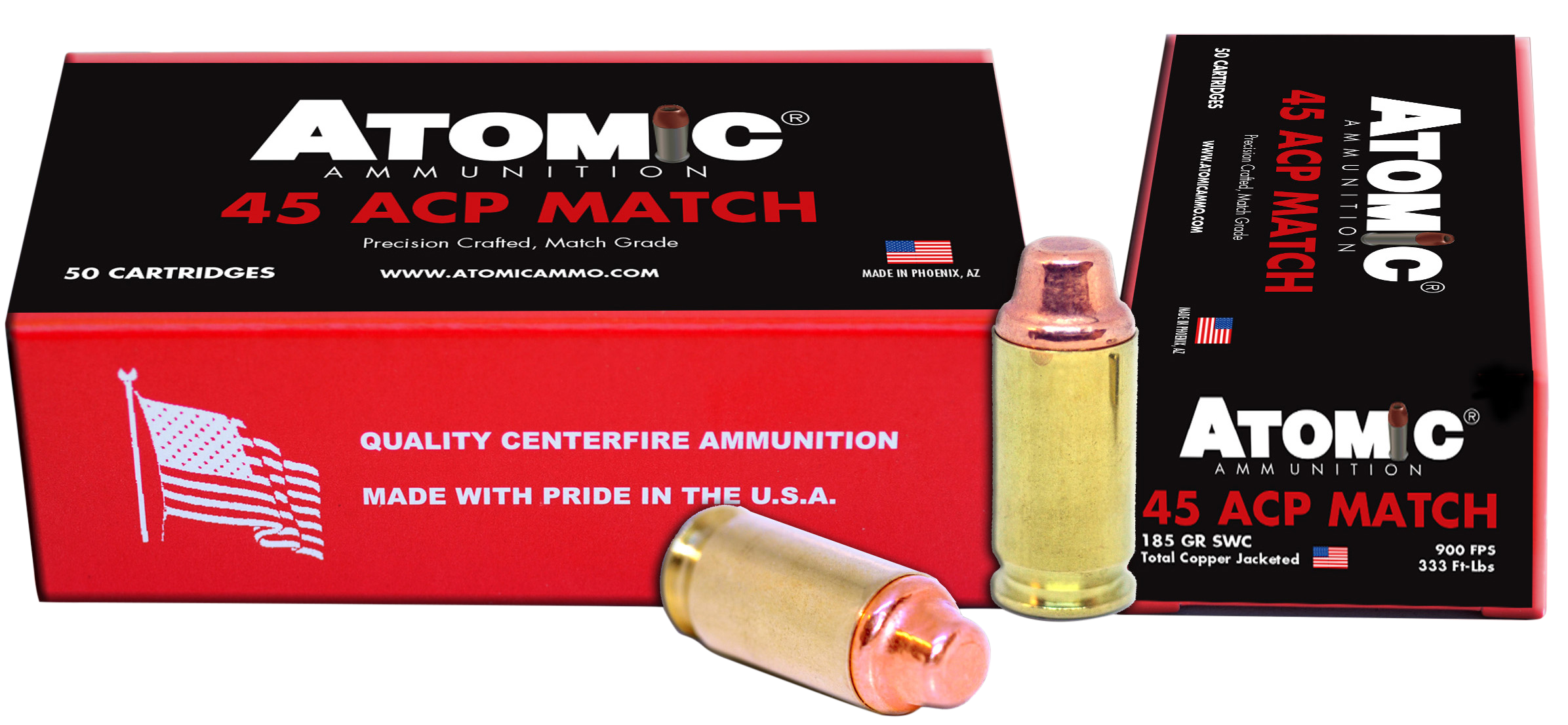 Atomic Match 45 ACP 185 Grain Semi Wadcutter 448 (Box)