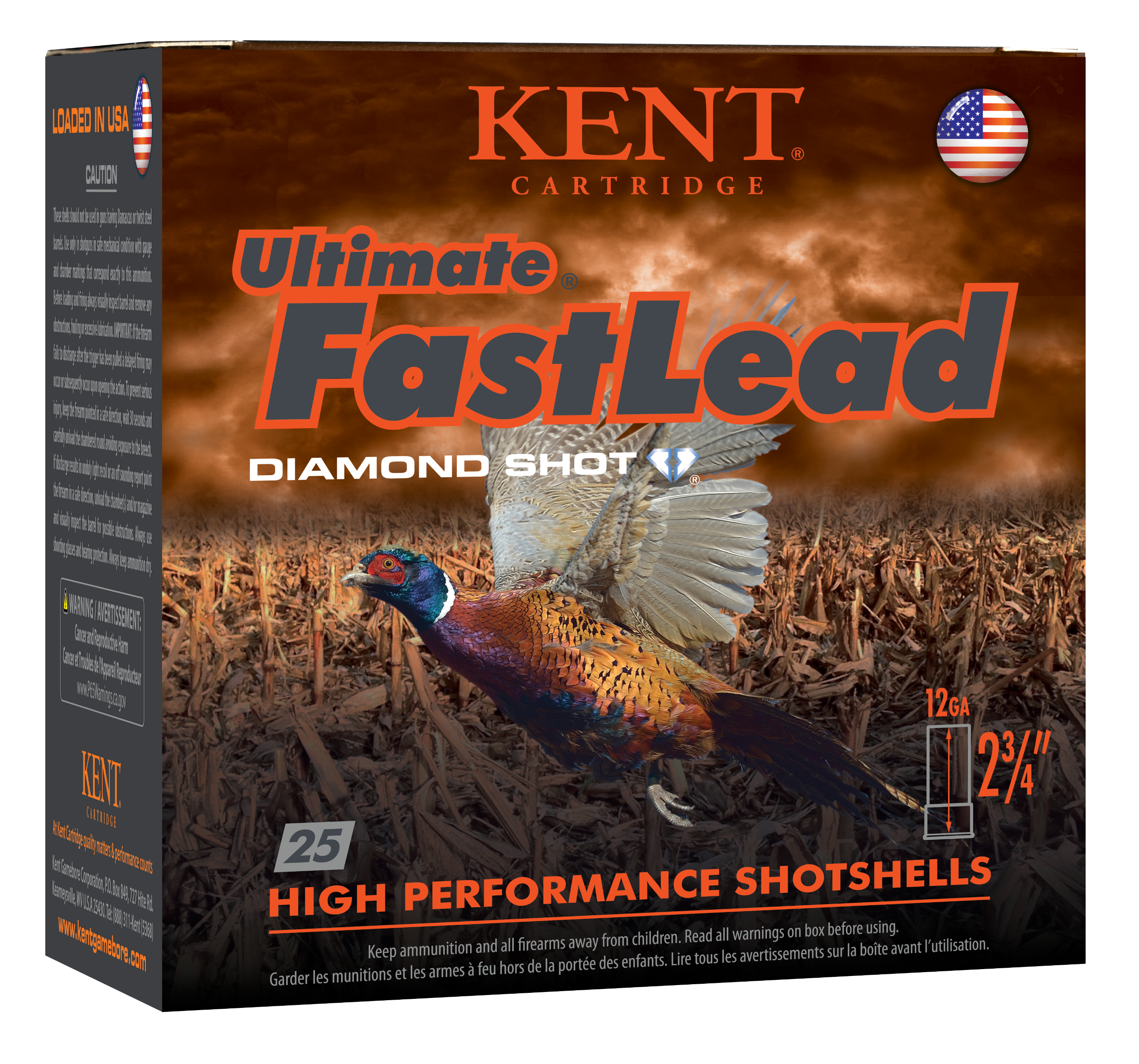Kent Cartridge Ultimate 12 Gauge 2.75 1 3/8 oz 4 Shot K122UFL404 (Box)
