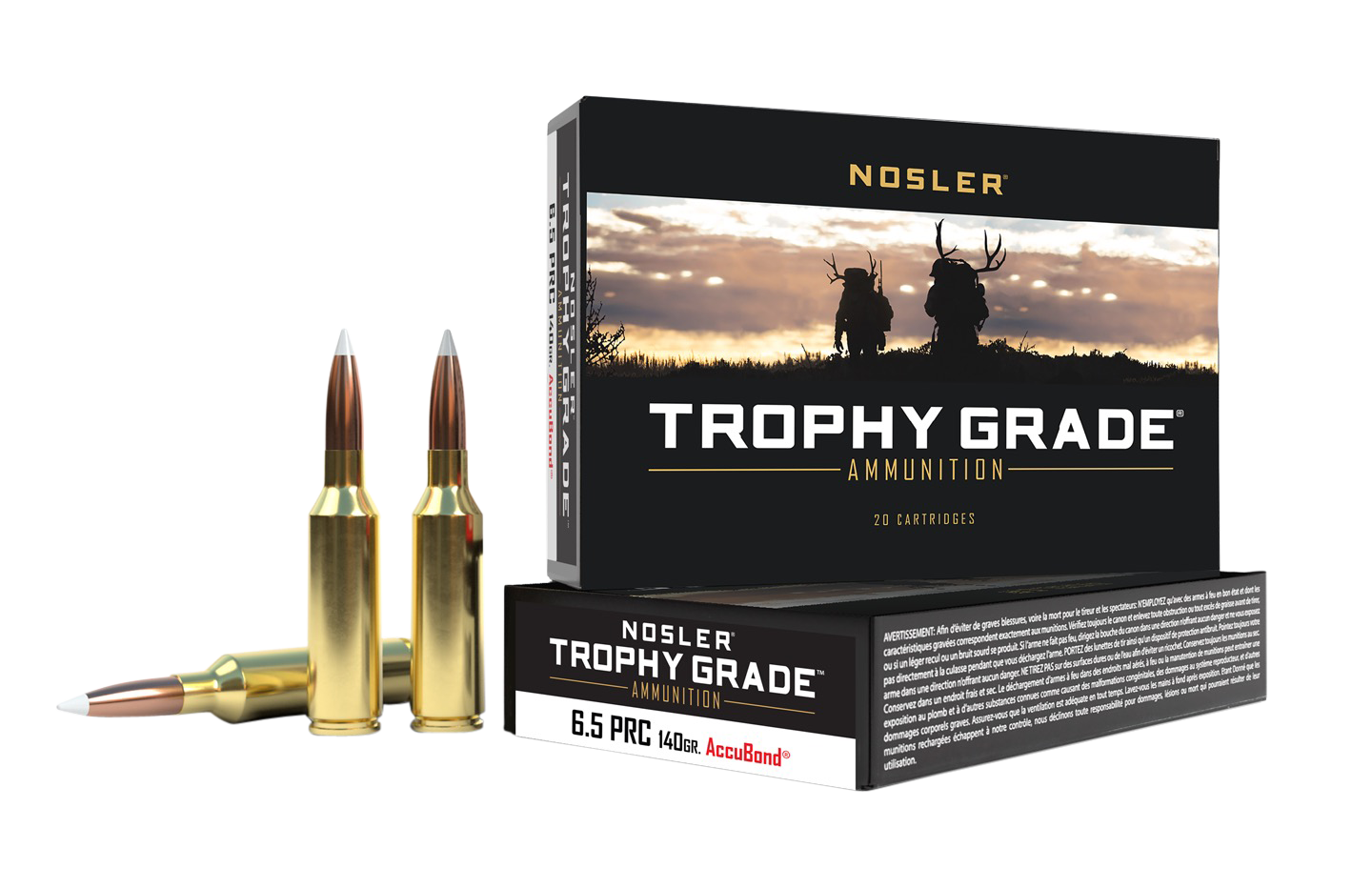 Nosler Trophy Grade 6.5 PRC 140 Grain Nosler AccuBond (Box)