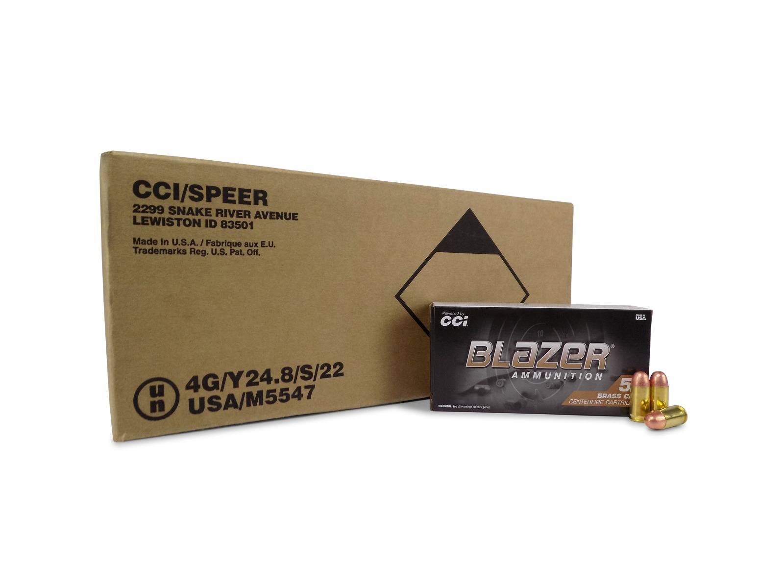 Blazer Brass 45 ACP Ammo 230 Grain Full Metal Jacket Case of 1000 (20 Boxes of 50)