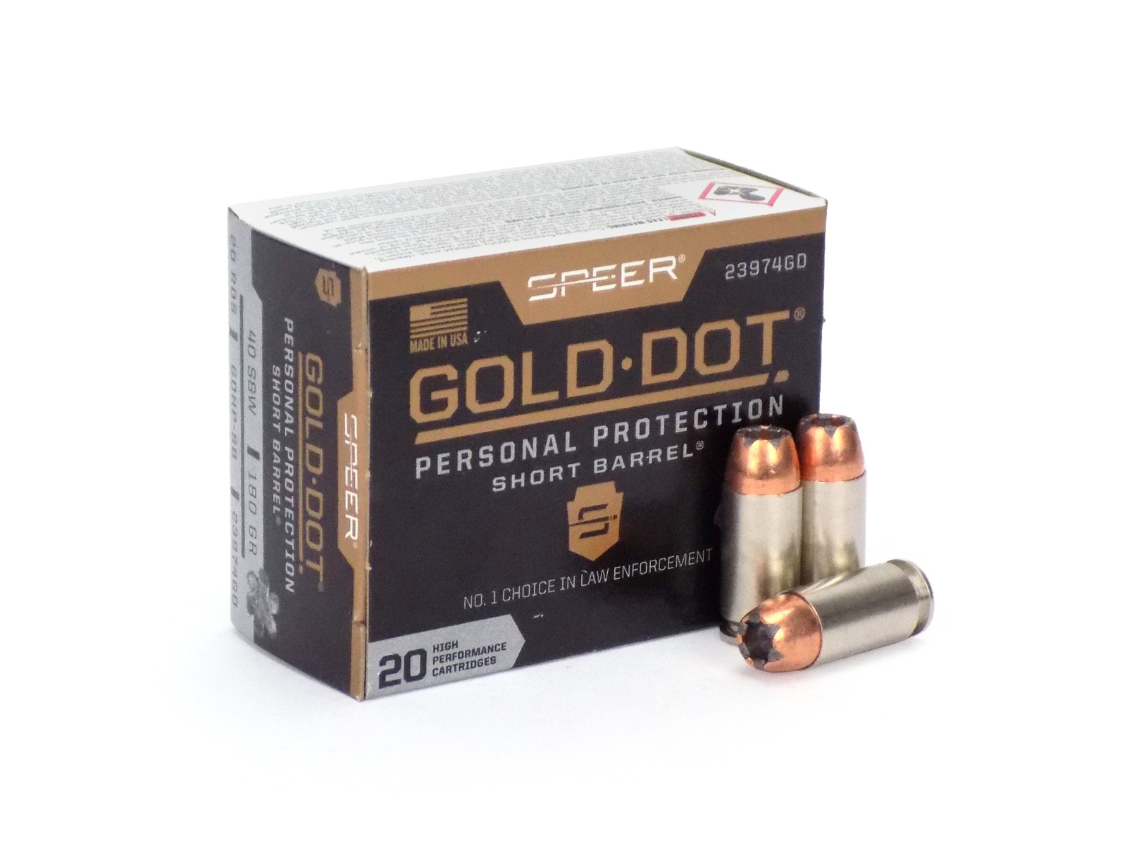 Speer Gold Dot .40 S&W 180 Gr Short-Barrel GDHP (Box)