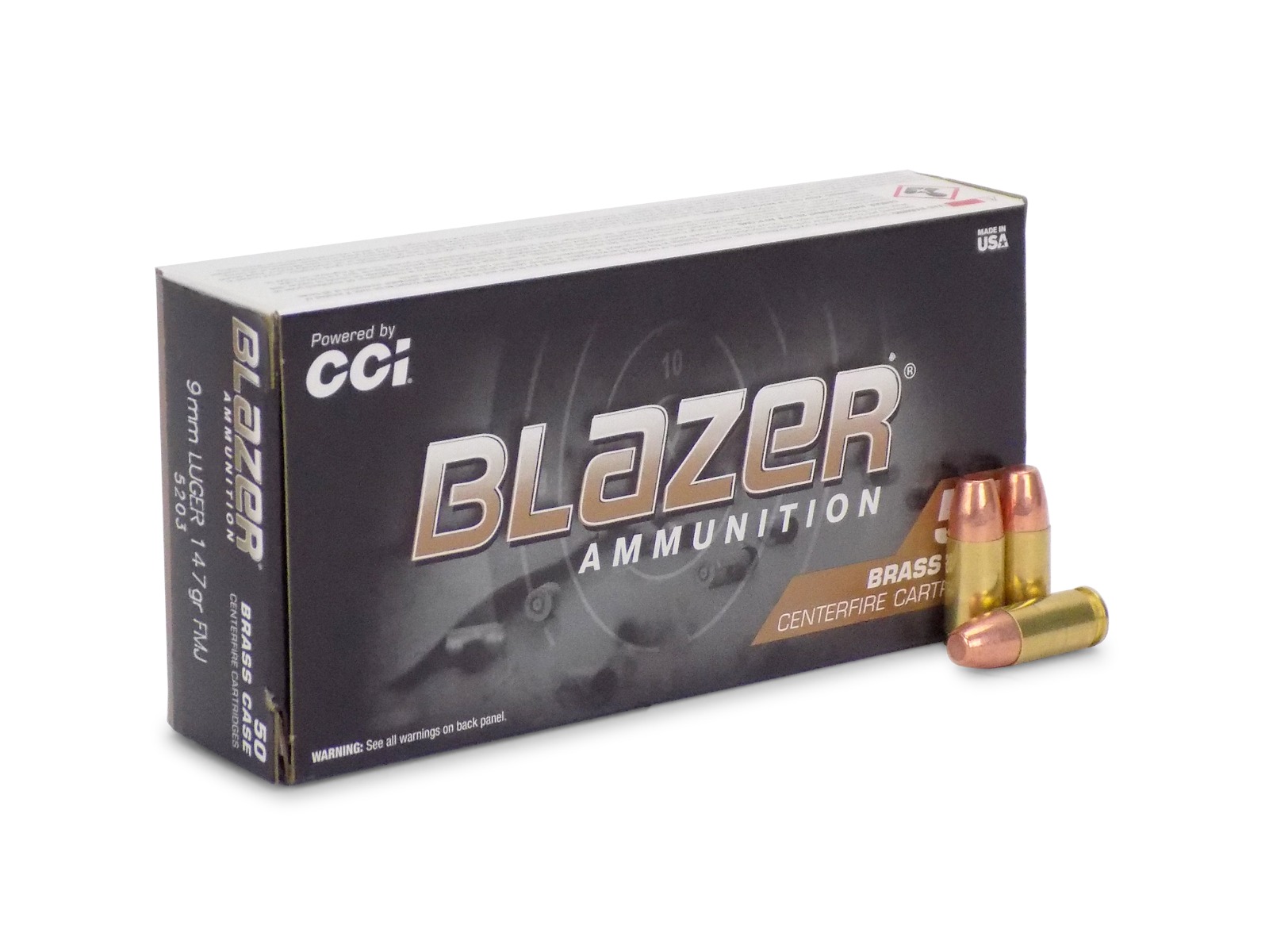 CCI Blazer Brass 9mm 147 Gr FMJ (Box)
