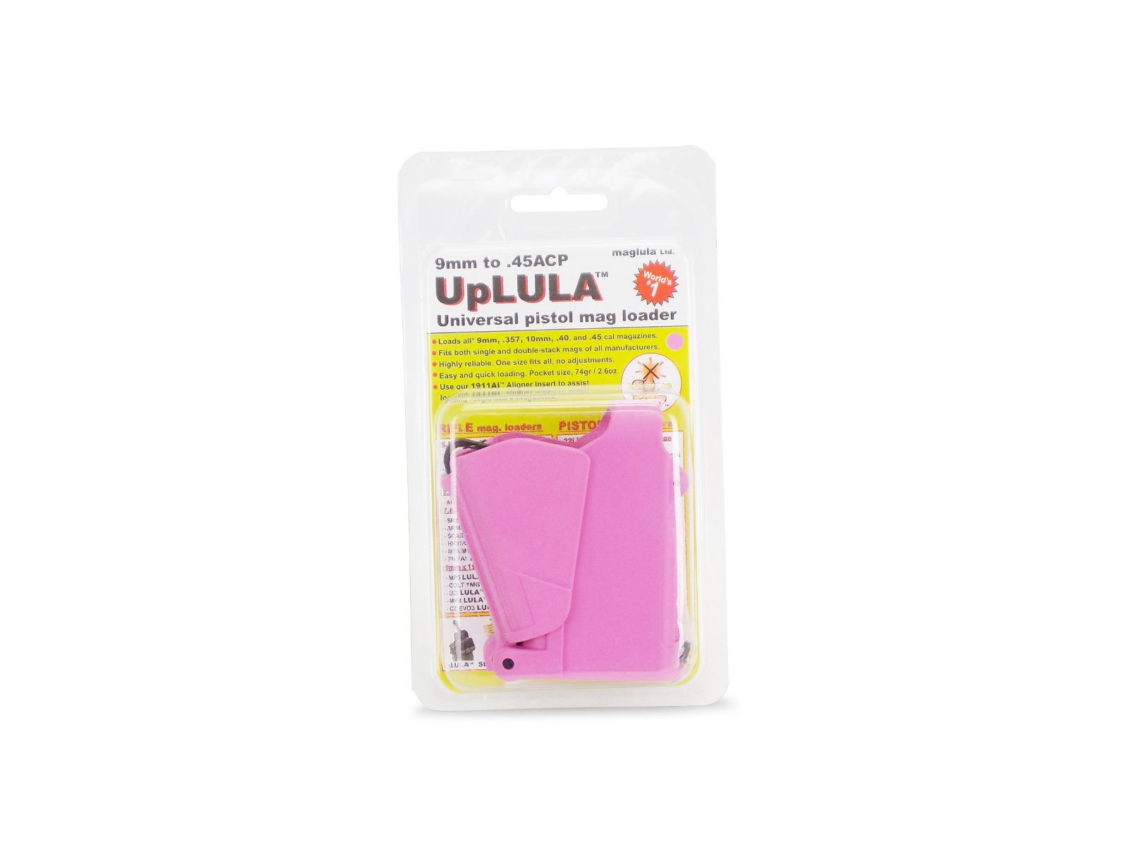 Maglula UpLULA Universal Loader & Unloader 9mm to 45 ACP - Pink