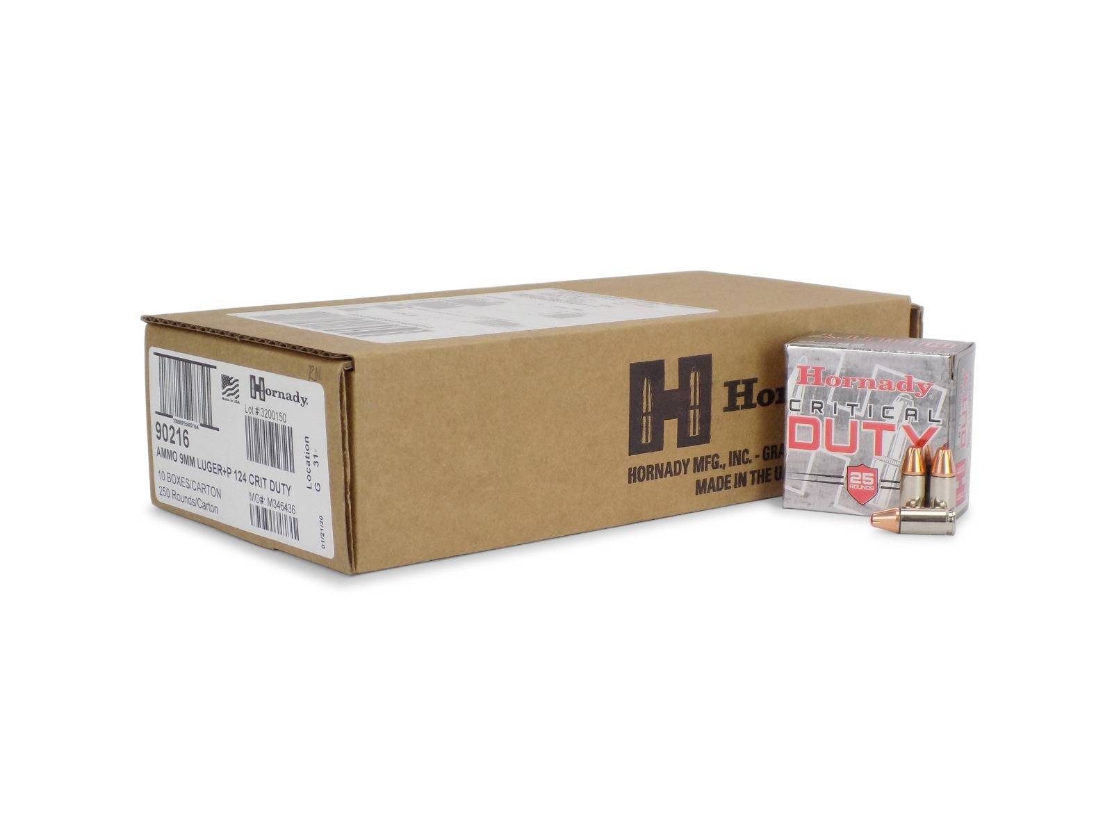 Hornady Critical Duty 9mm 124 Grain +P FlexLock (Case)