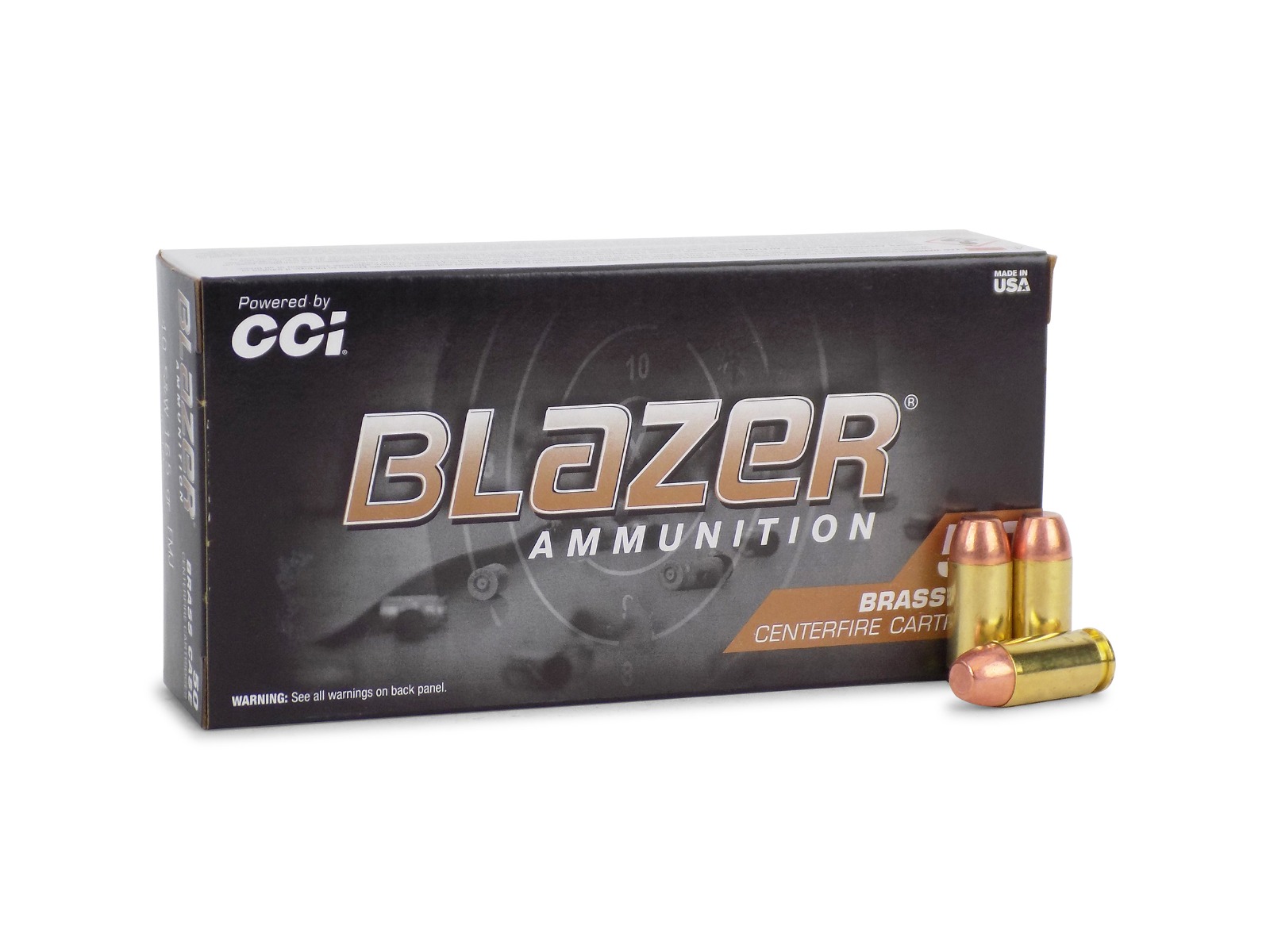 CCI Blazer Brass 40 S&W 165 Grain FMJ (Box)