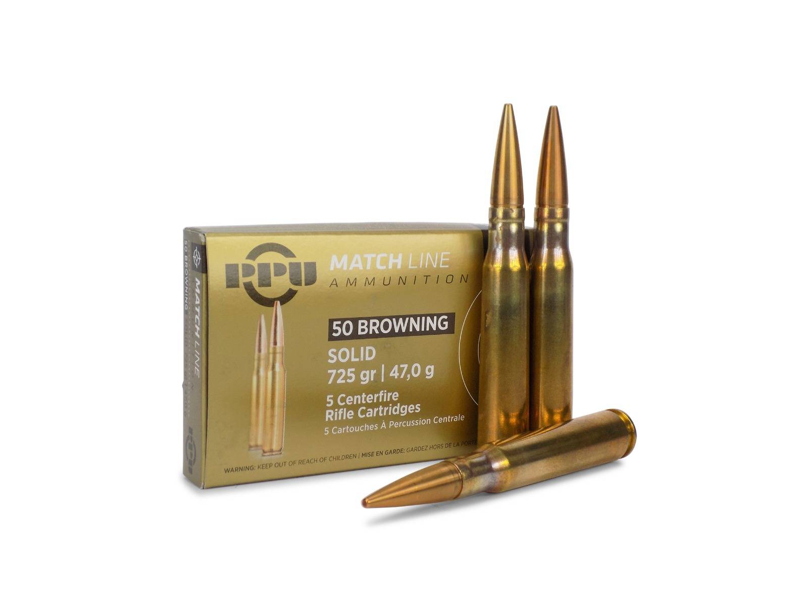 PPU Match Line 50 BMG 725 Grain Solid Copper (Box)