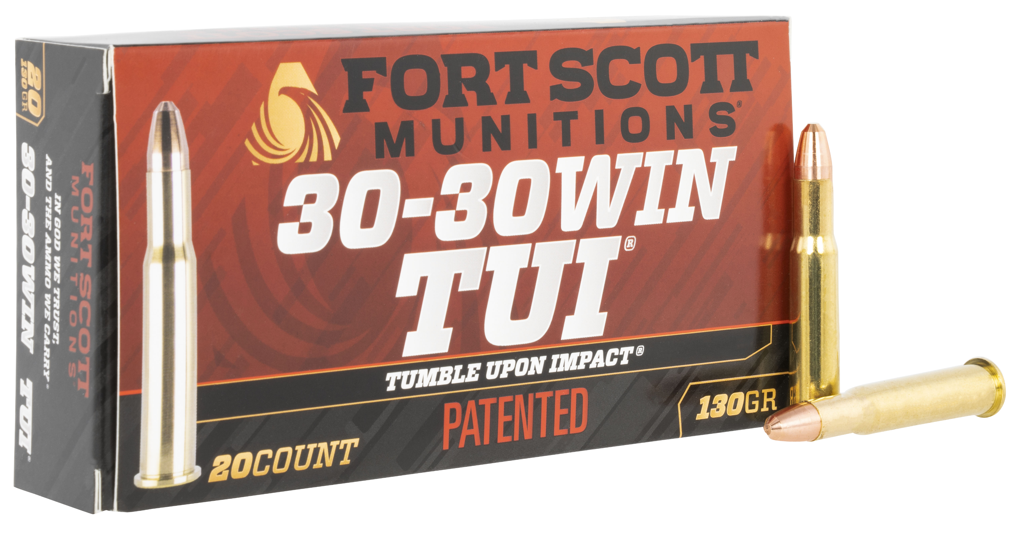 Fort Scott Munitions Tumble Upon Impact 30-30 Win 130 Grain Solid Copper Spun (Box)