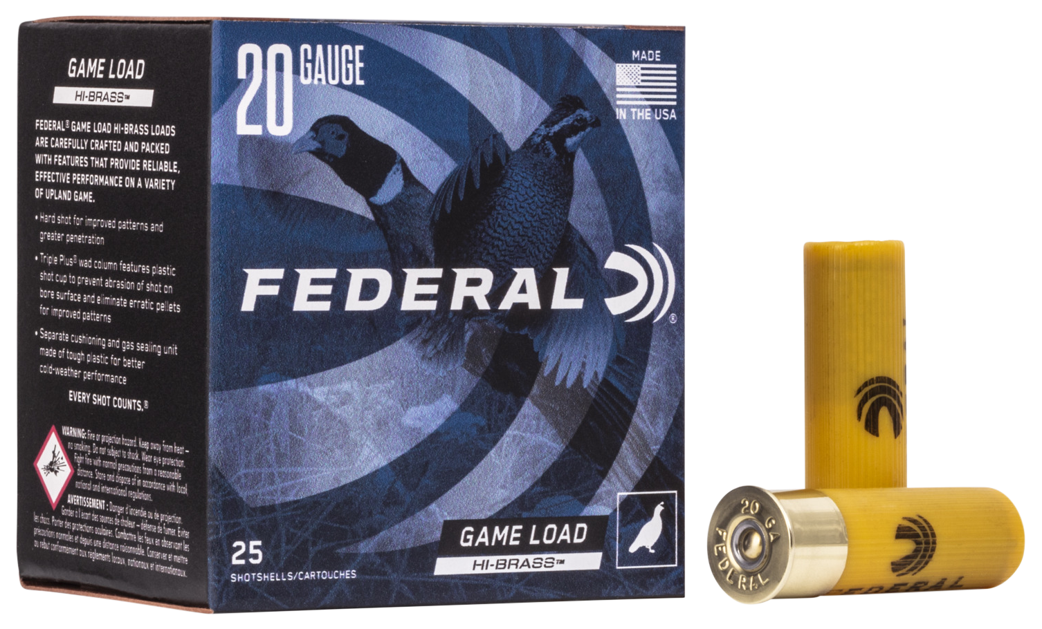 Federal Game-shok 20 Gauge 2.75 1 oz 4 Shot H2044 (Box)