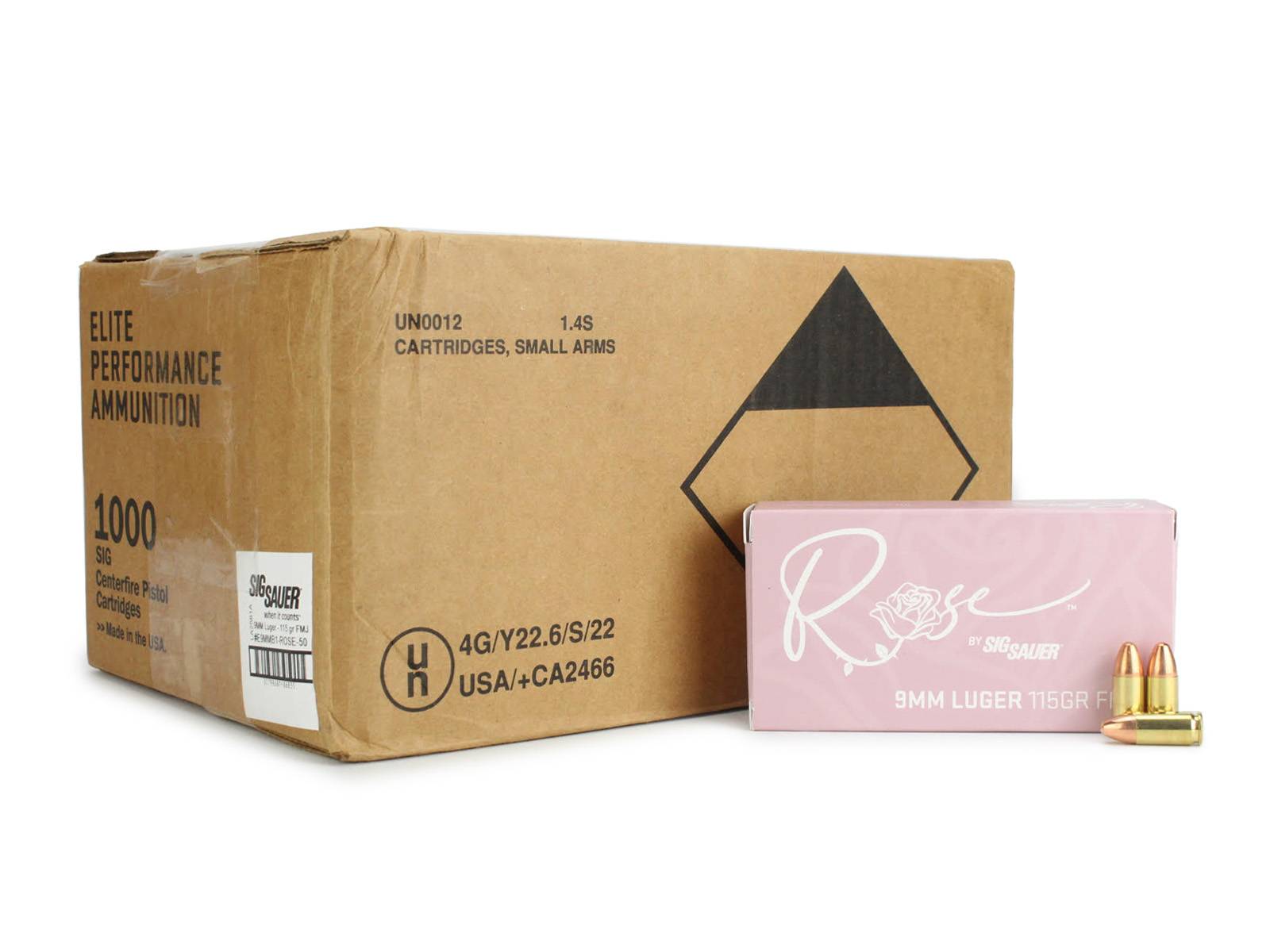 Sig Sauer Rose 9mm 115 Gr FMJ (Case)