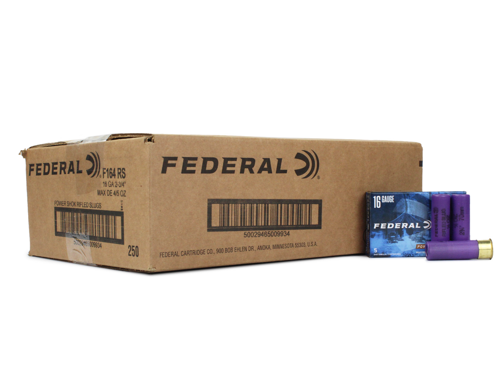 Federal Power-Shok 16 Gauge 2.75 7/8 oz Rifled Slug (Case) 3
