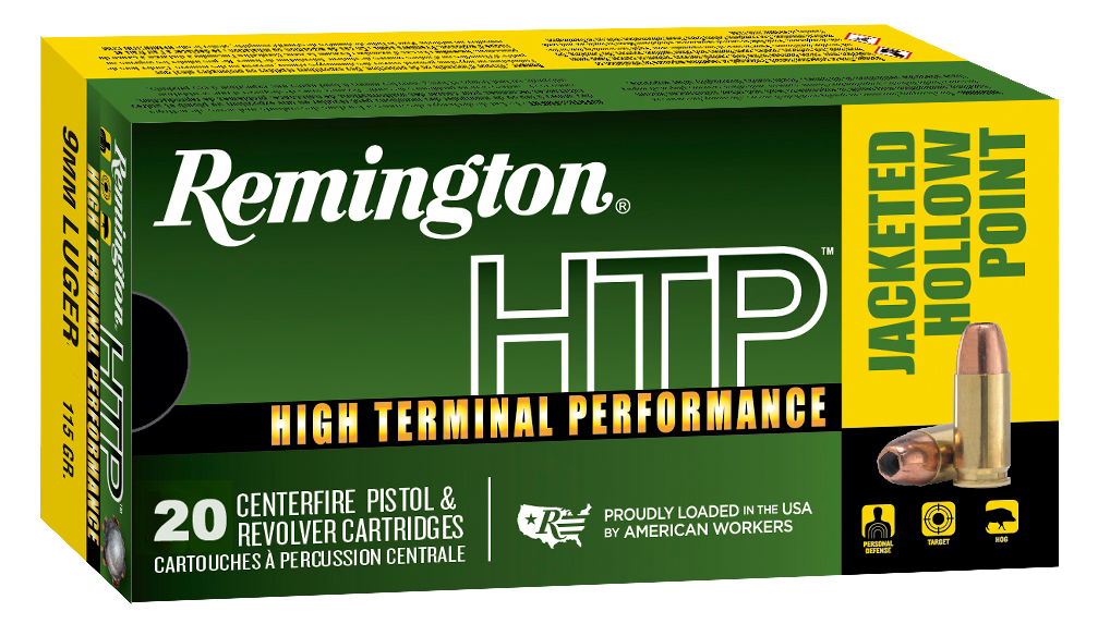 Remington HTP 9mm 115 Gr JHP A-ANFE9-90-BOX (Box)