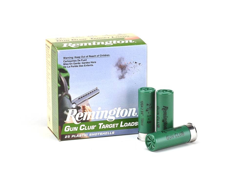 Remington Gun Club Target Loads 12 Ga 2-3/4 1 Oz 8 Lead Shot (25 Rounds)