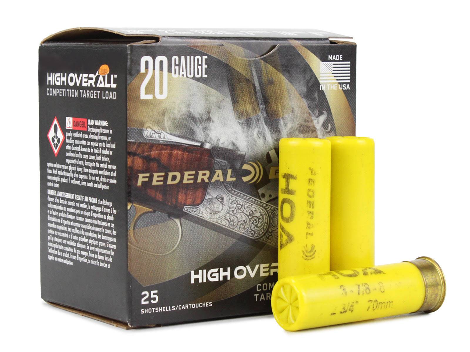 Federal Premium High Over All 20 Gauge 7/8 oz 8 Shot (Box)