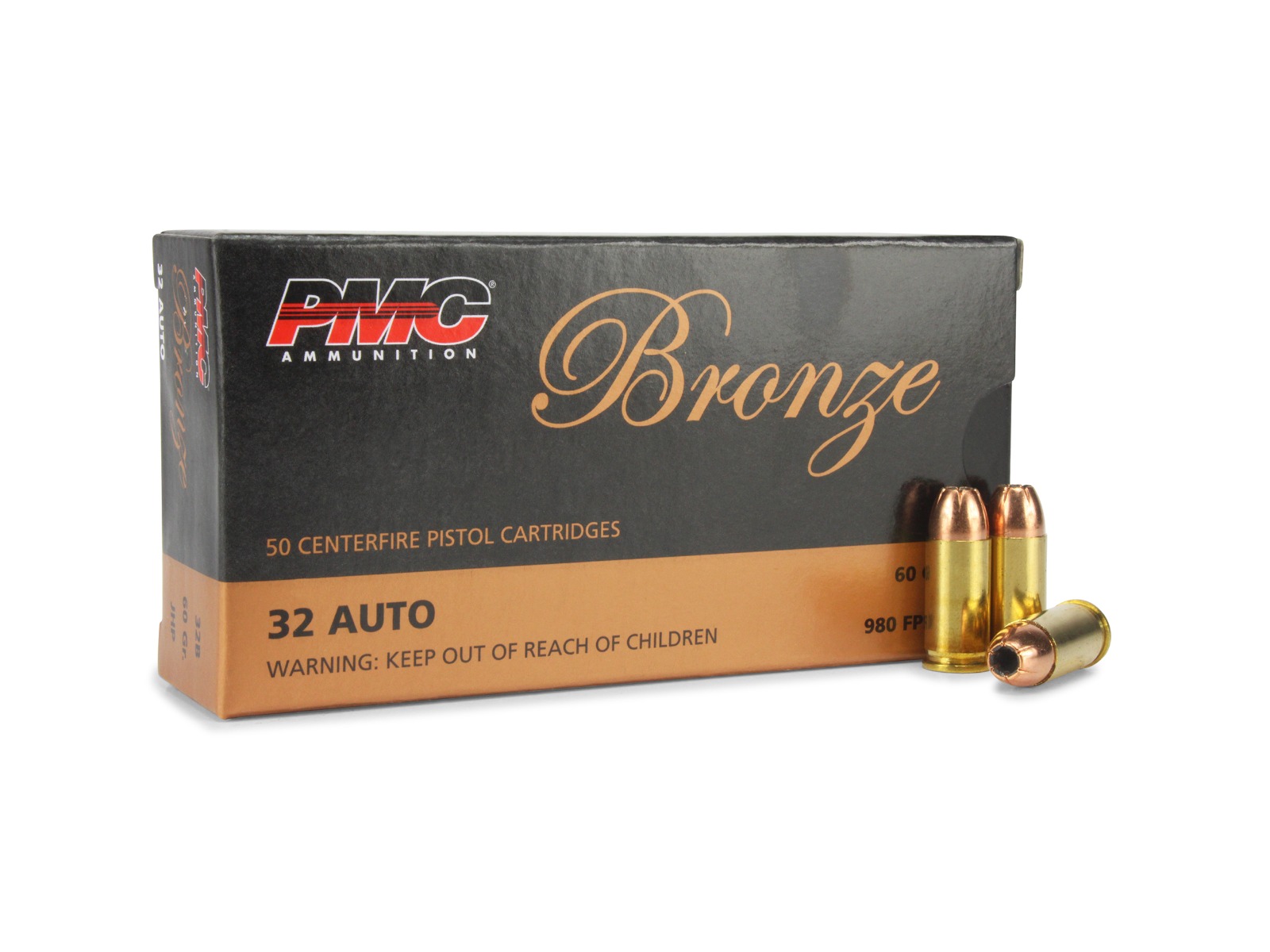 PMC Bronze .32 ACP 60 Gr JHP (Box)