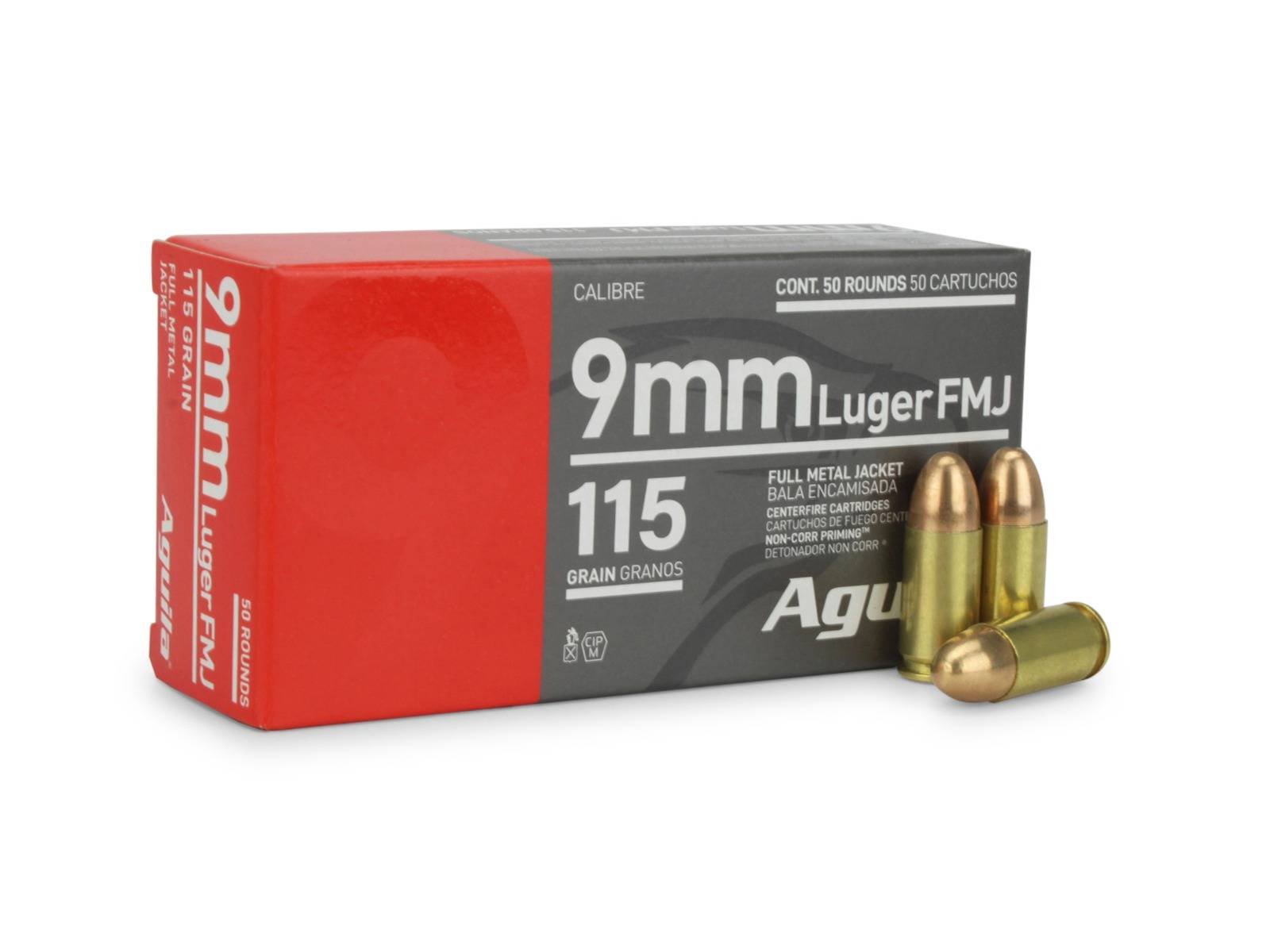 Aguila 9mm 115 Gr FMJ (Box)