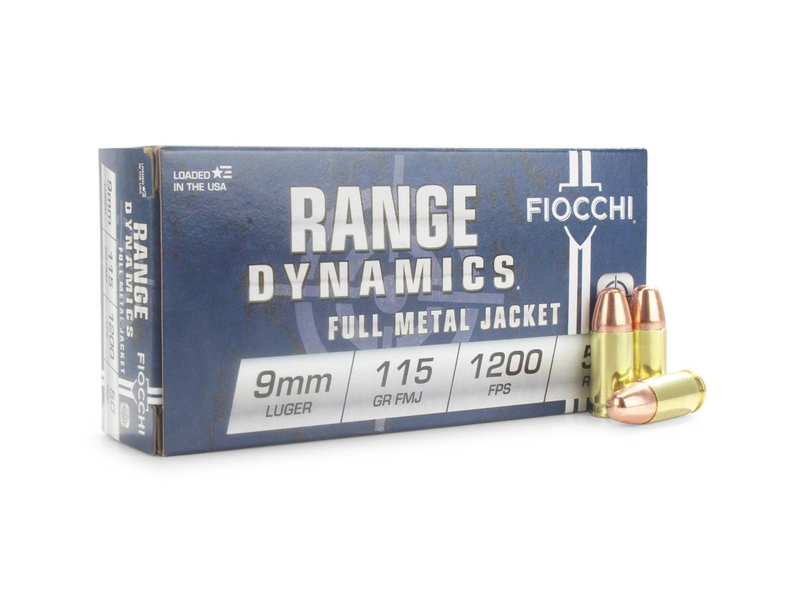 Fiocchi Range Dynamics 9mm 115 Gr FMJ (Box)