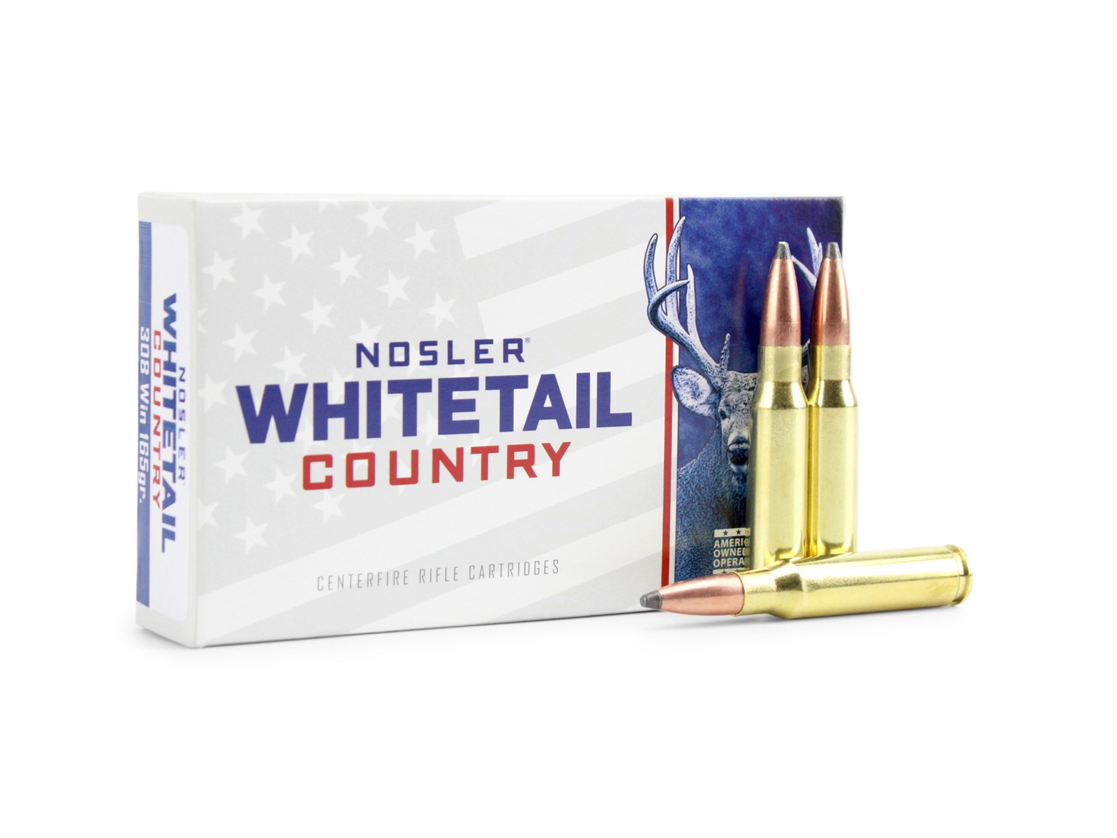 Nosler Whitetail Country 308 Winchester 165 Gr Solid Base (Box)