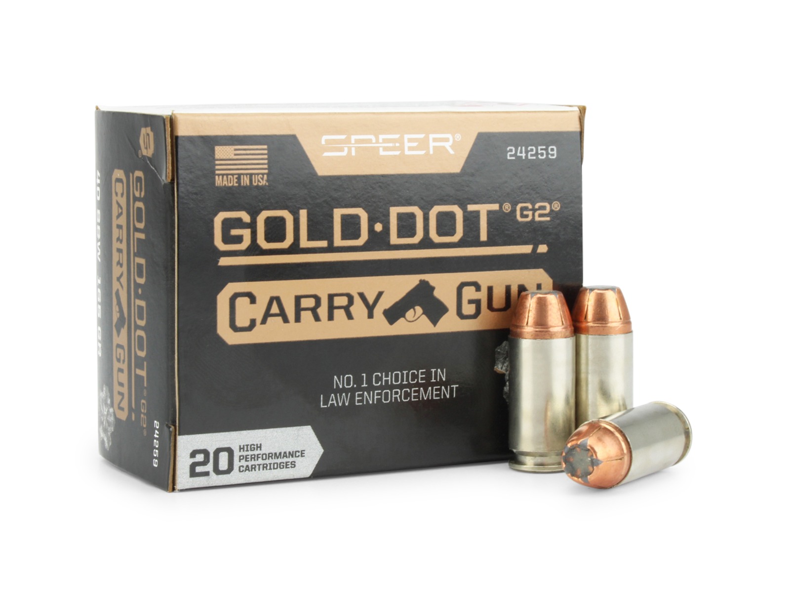 Speer Gold Dot Carry Gun 40 S&W 165 Grain GDHP (Box)