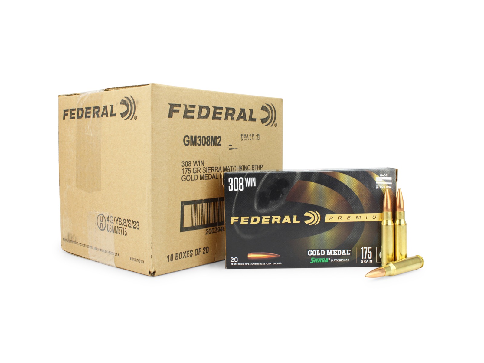 Federal Gold Medal Match 308 Winchester 175 Grain SMK BTHP (Case)