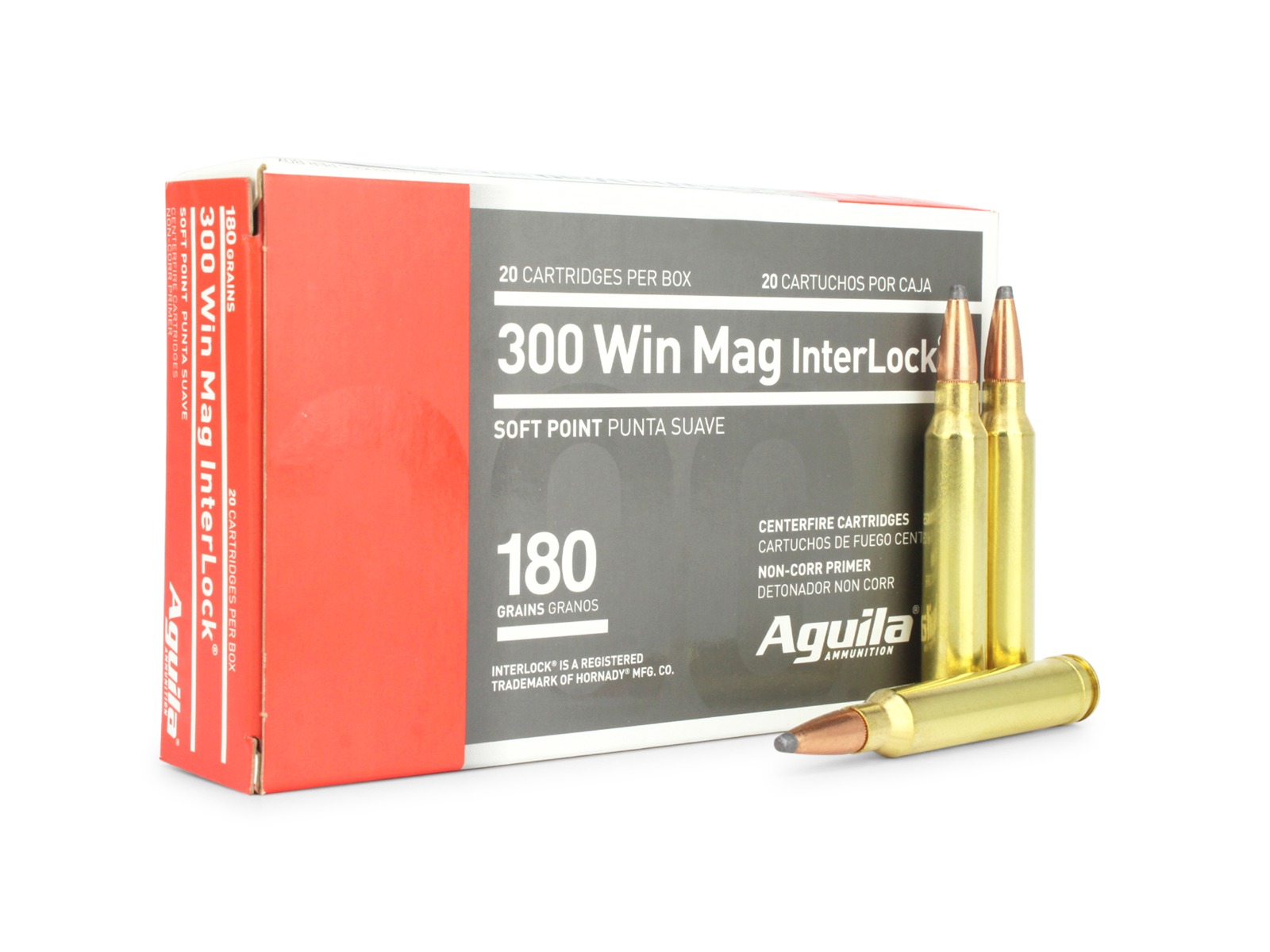 Aguila 300 Win Mag 180 Gr InterLock Soft Point (Box)