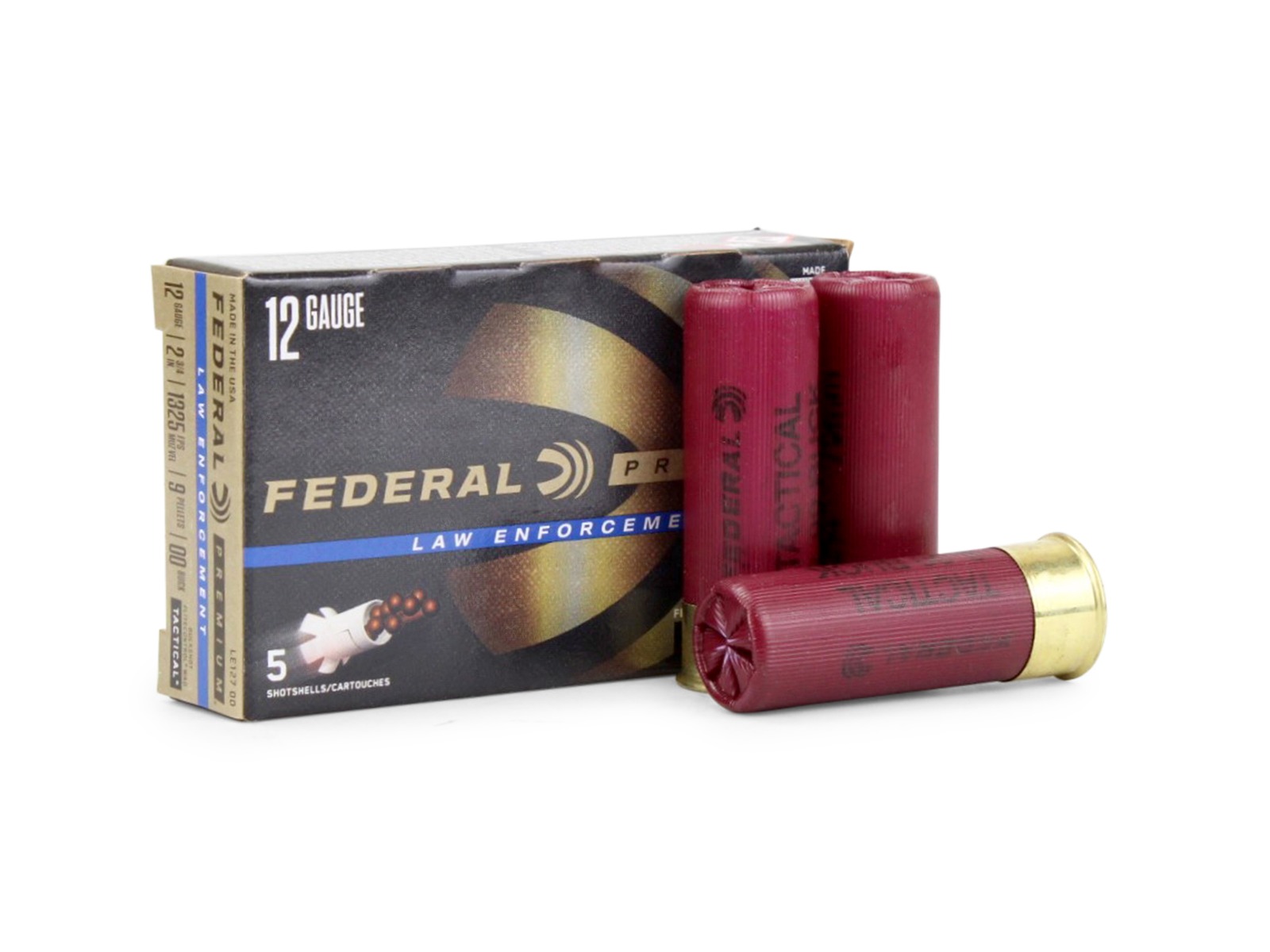 Federal Tactical 12 Gauge 2.75 9 Pellet FLITECONTROL 00 Buck Shot (Box)
