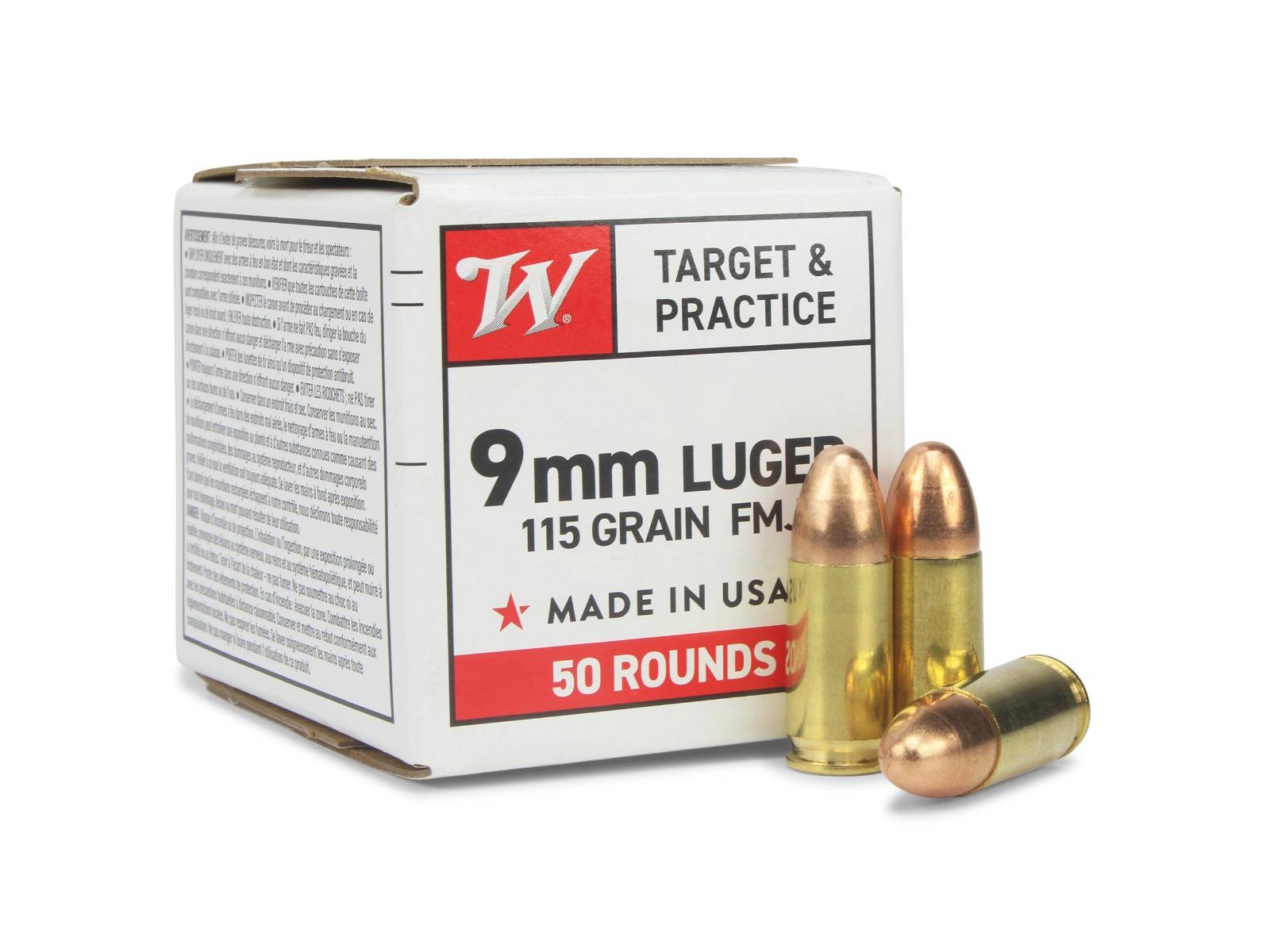 Winchester Target & Practice 9mm 115 Gr FMJ (Box)