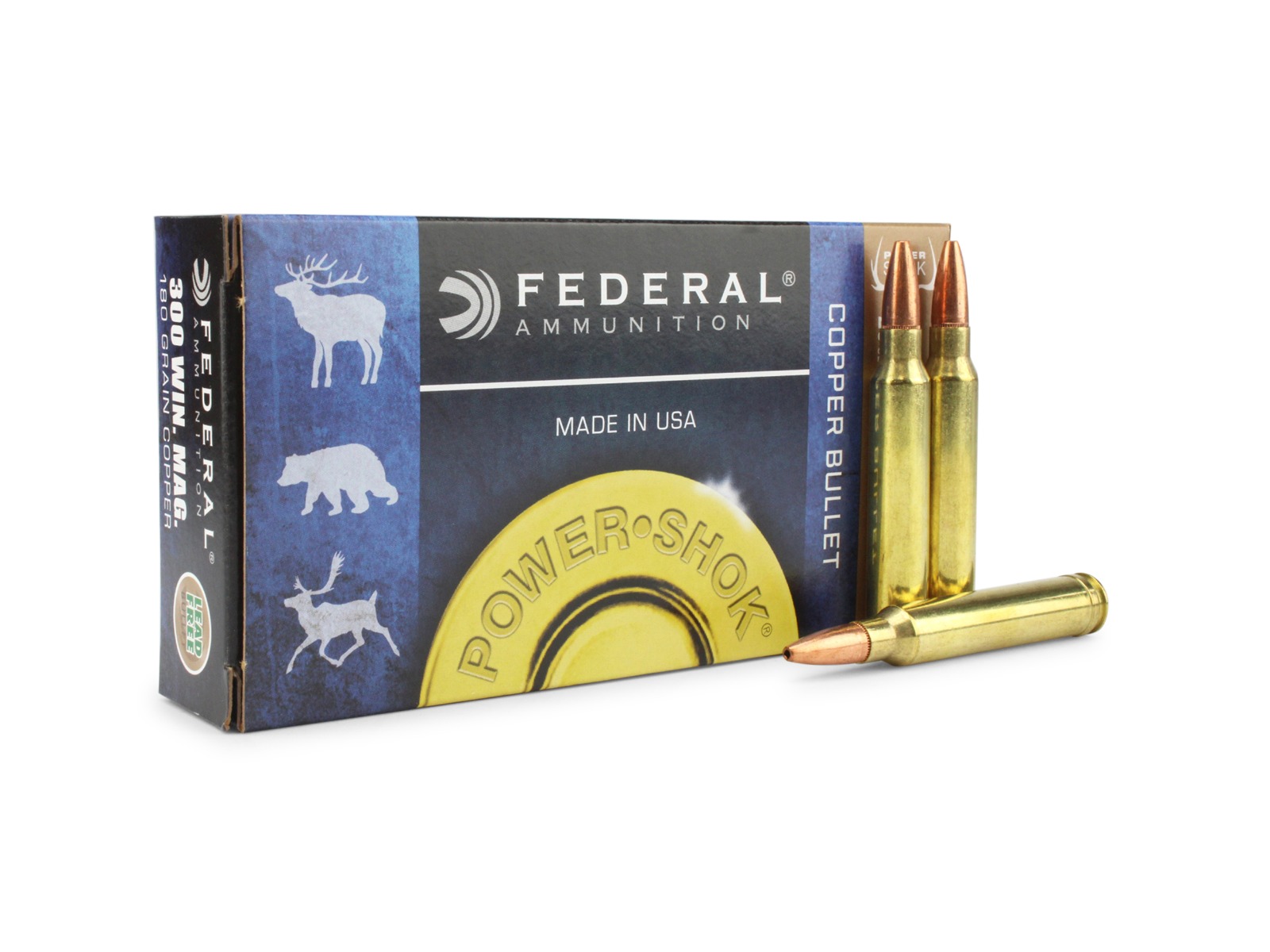 Federal 300 Win Mag 180 Gr Power-Shok Copper (Box)