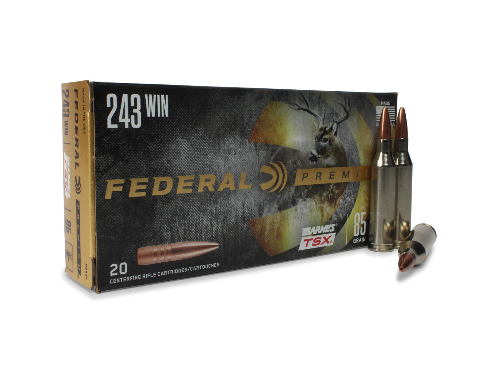Federal Premium 243 Winchester 85 Grain TSX (Box)