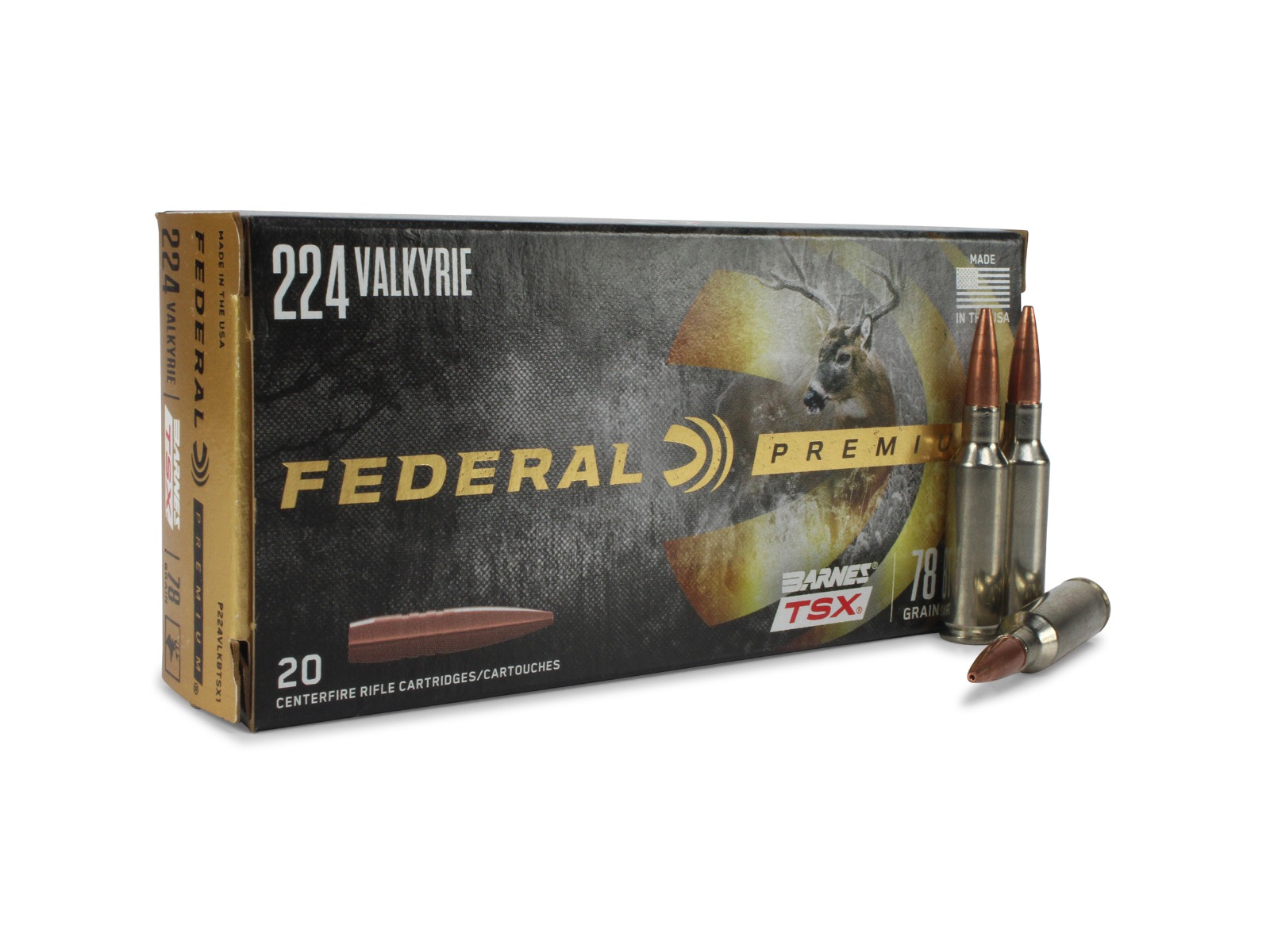 Federal Premium 224 Valkyrie 78 Grain TSX (Box)