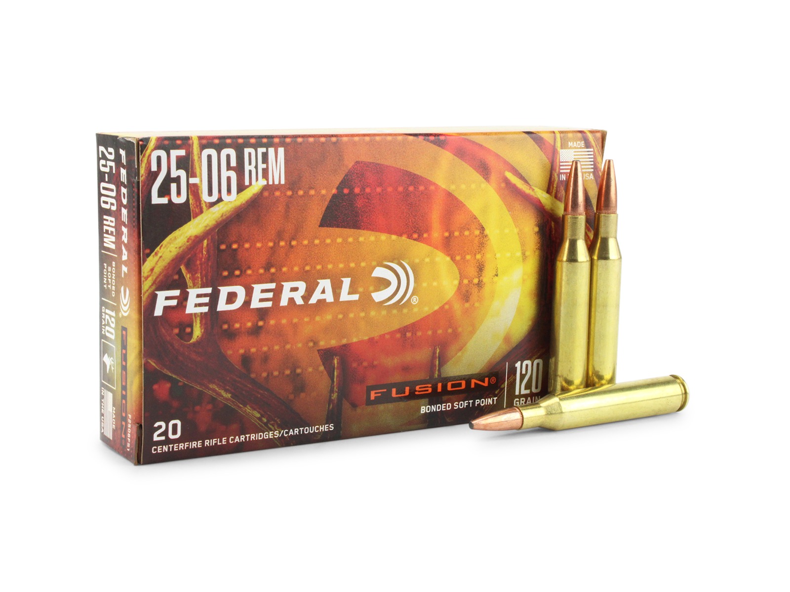 Federal Fusion 25-06 Remington 120 Bonded Soft Point (Box)