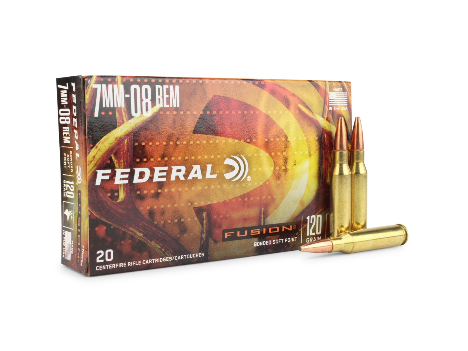 Federal Fusion 7mm-08 Rem 120 Gr Bonded Soft Point (Box)