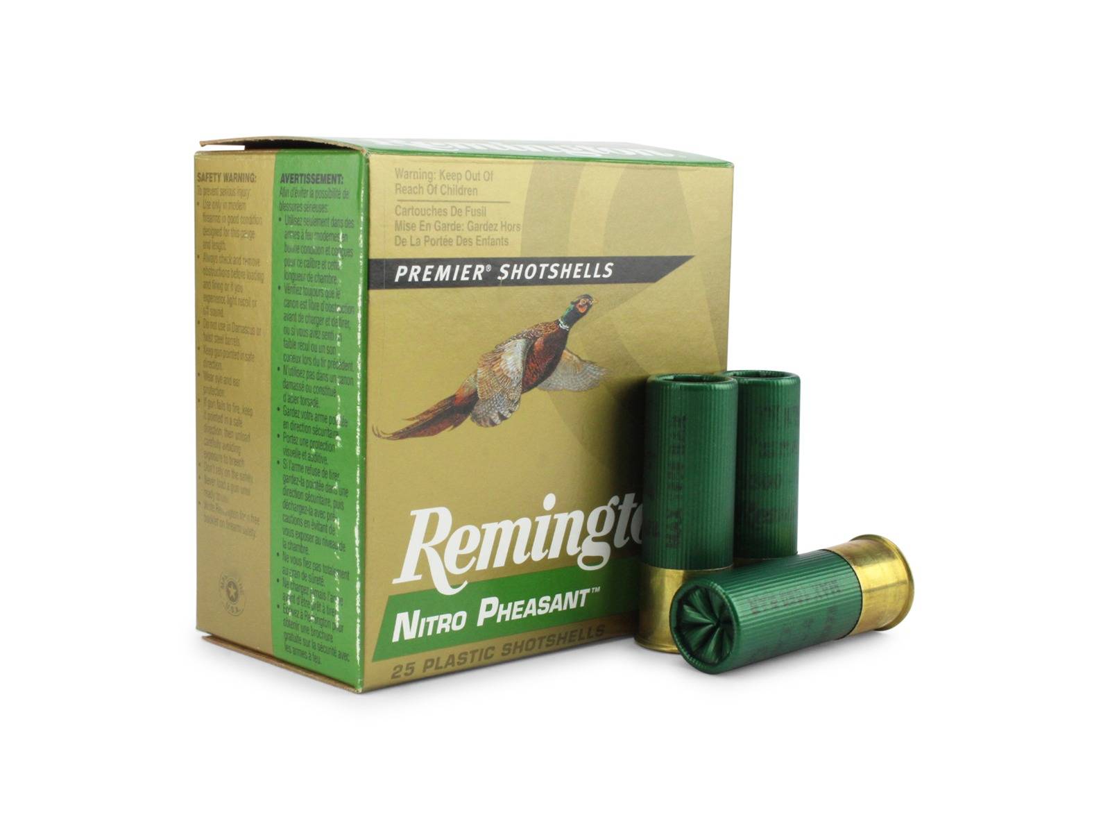 Remington Ammunition Premier Nitro Pheasant 12 GA 2.75 inch 1 3/8 oz #4 Copper Plated Shot 25Rds
