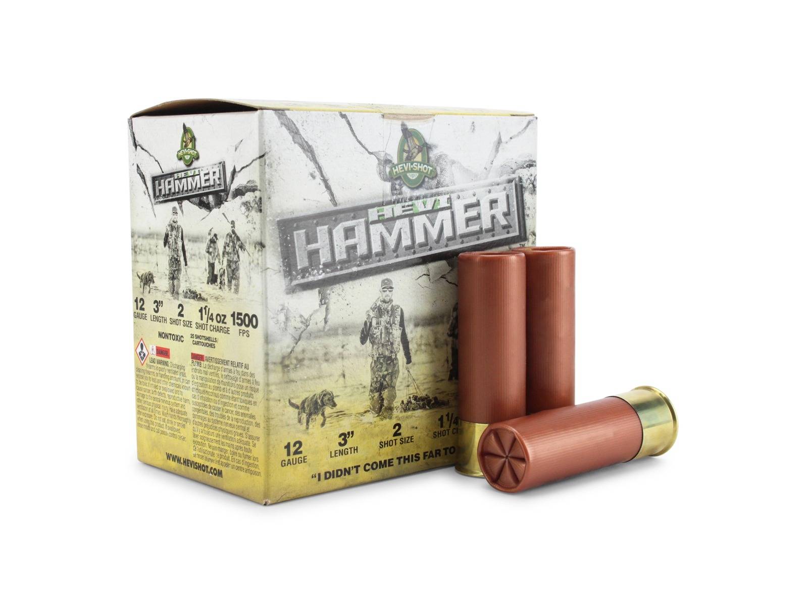 Hevishot 28002 Hevi-Hammer 12 Gauge 3 1 1/4 oz 2 Shot 25 Bx/ 10 Cs