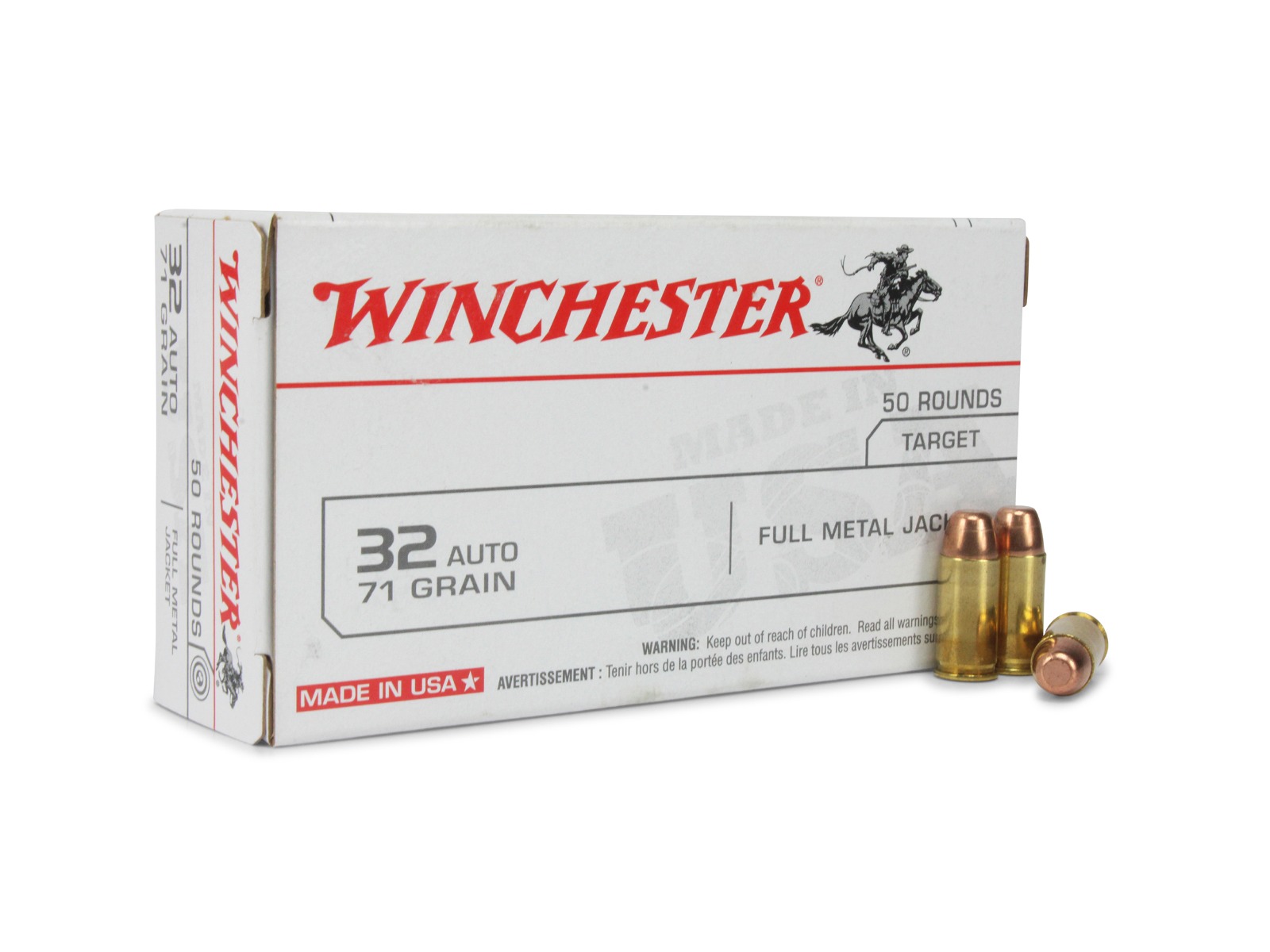 Winchester 32 ACP 71 Grain FMJ (Box)