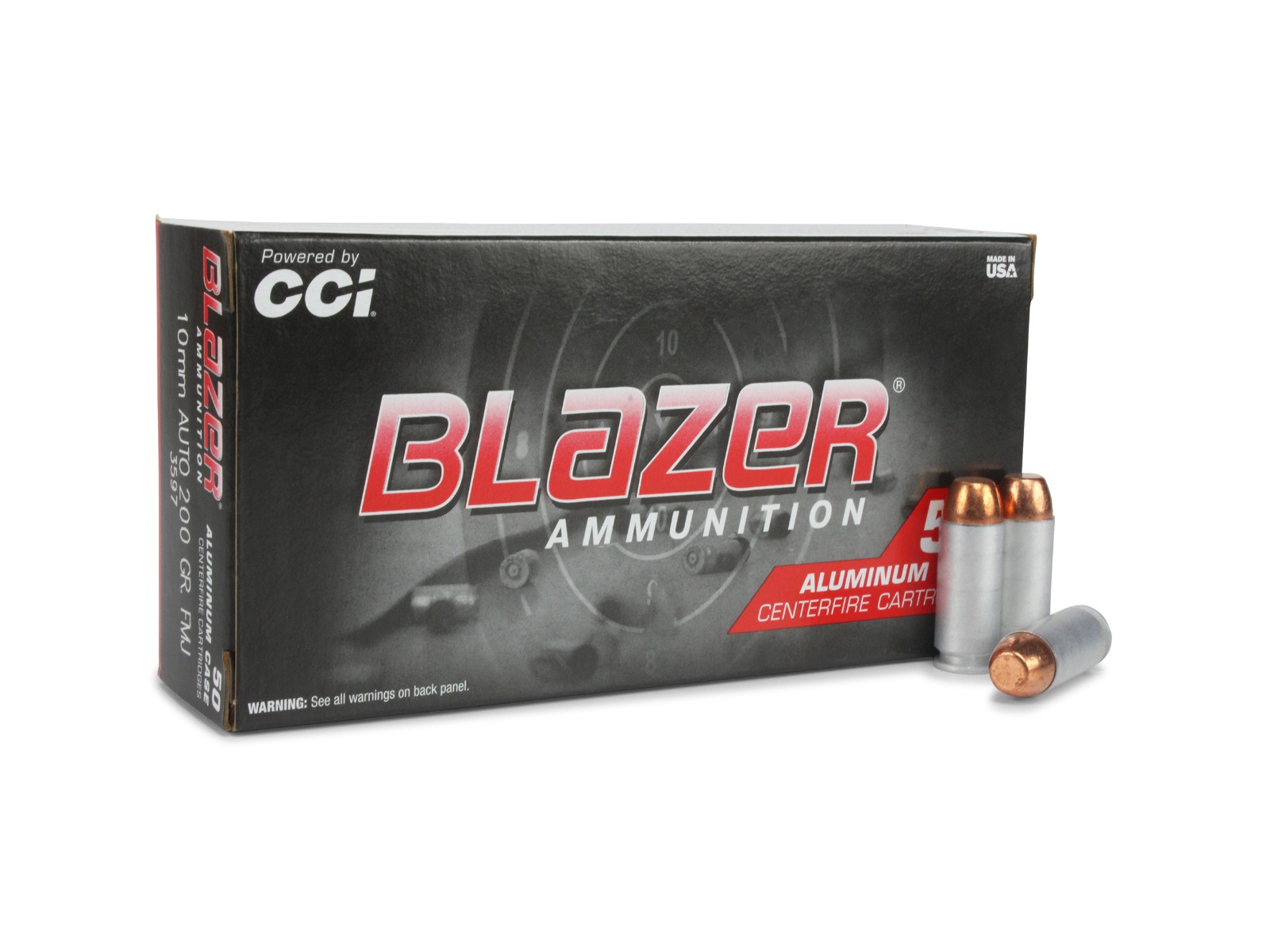 CCI Blazer Aluminum 10mm 200 Grain FMJ (Box)