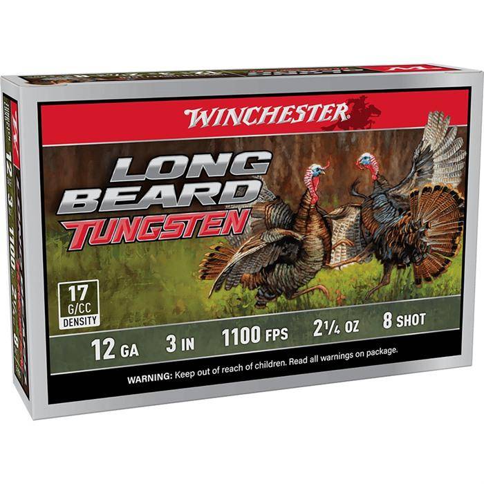 Long Beard Tungsten 12 Ga 3'''' #8 Shot Shotgun Ammo - Long Beard Tungsten 12ga 3'''' 2-1/4oz #8 Shot 1100 Fps 5/Box