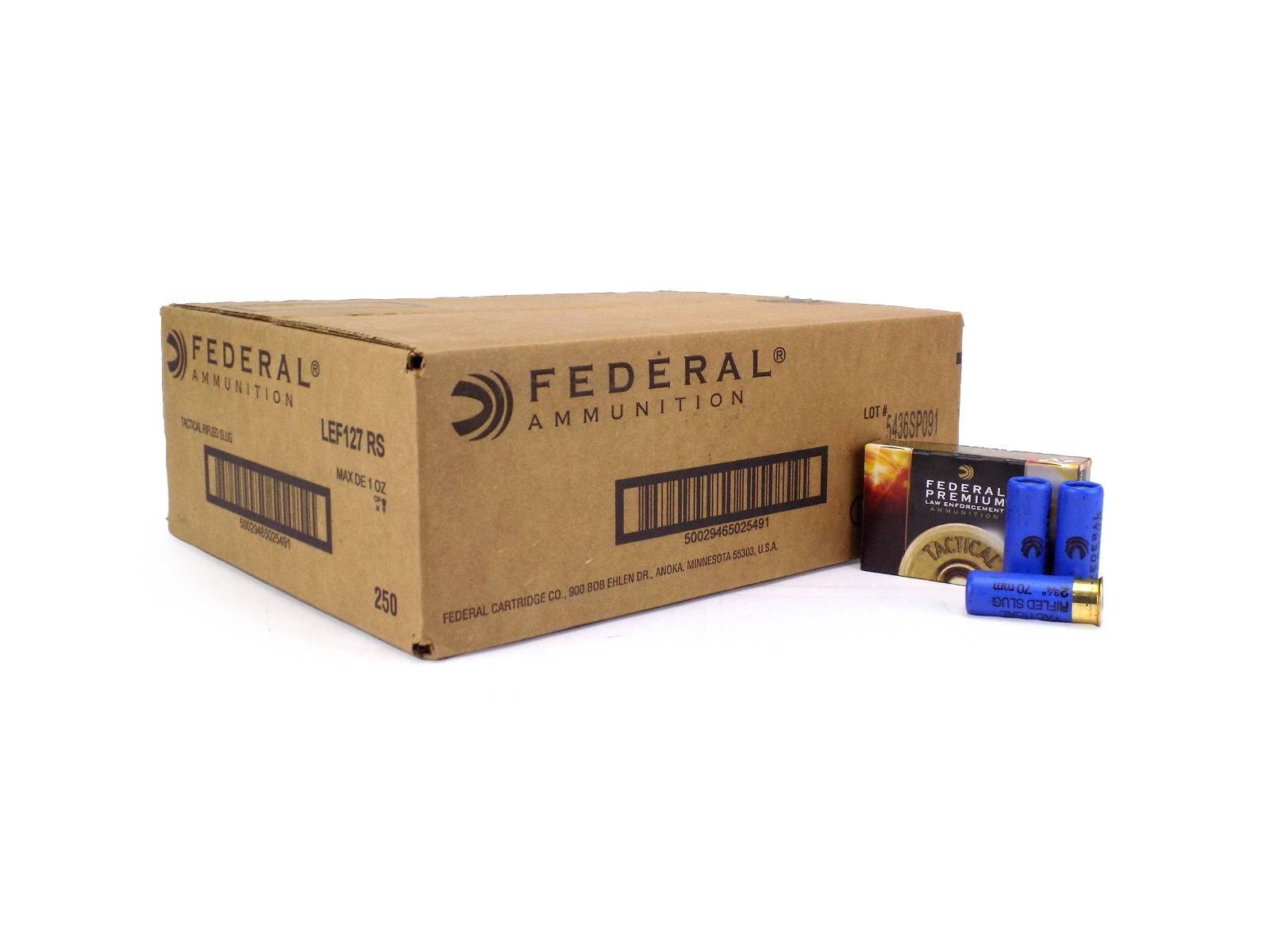 Federal Premium 12 Ga 2-3/4" 1 Oz Hydra-Shok Rifled Slug (Case)
