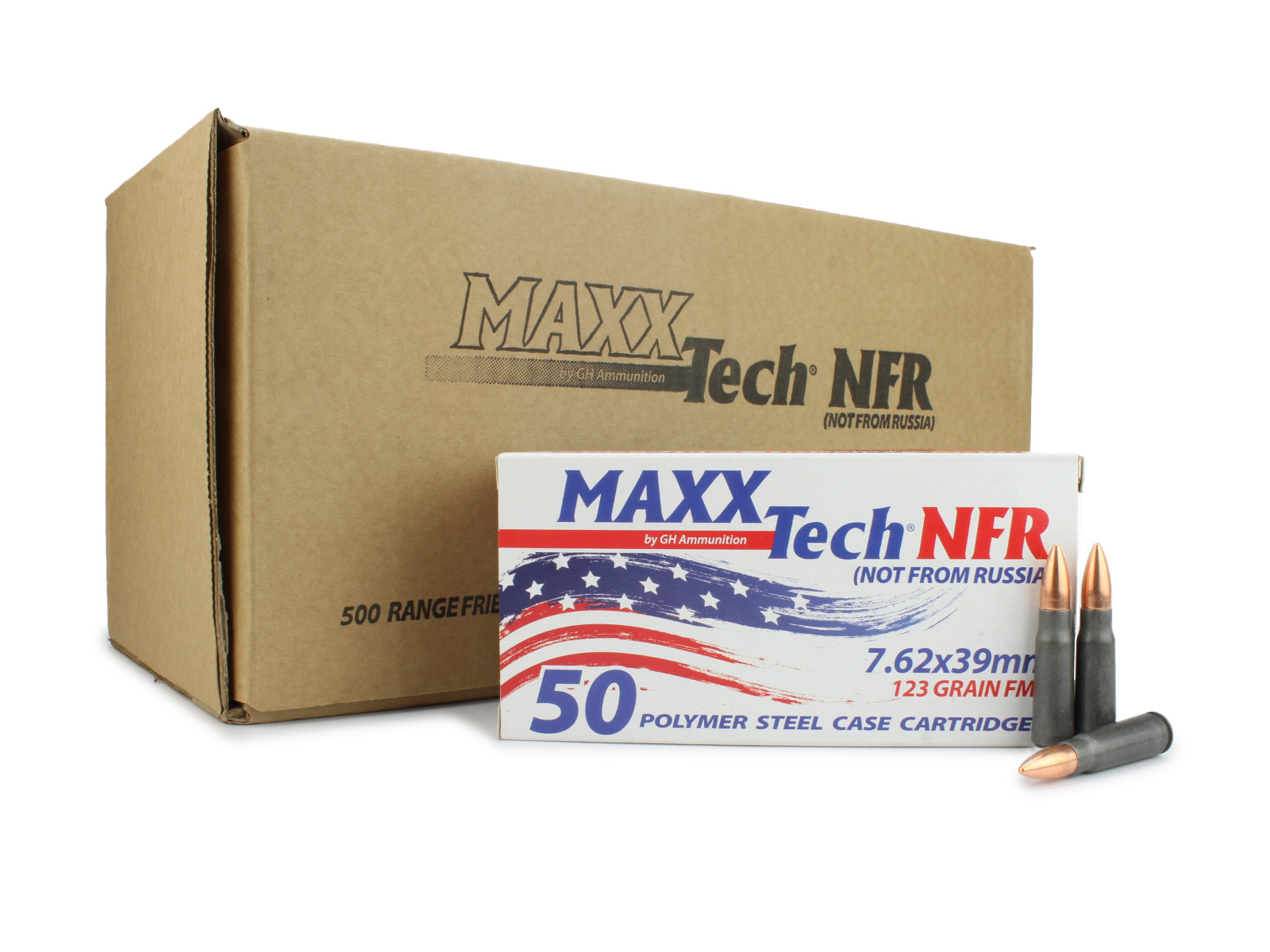 MaxxTech 7.62x39mm 123 Grain FMJ (NFR) (Case)