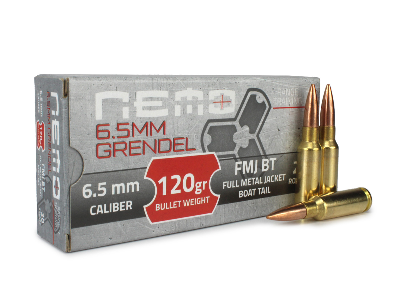 Nemo 6.5 Grendel 120 Grain FMJ BT (Box)