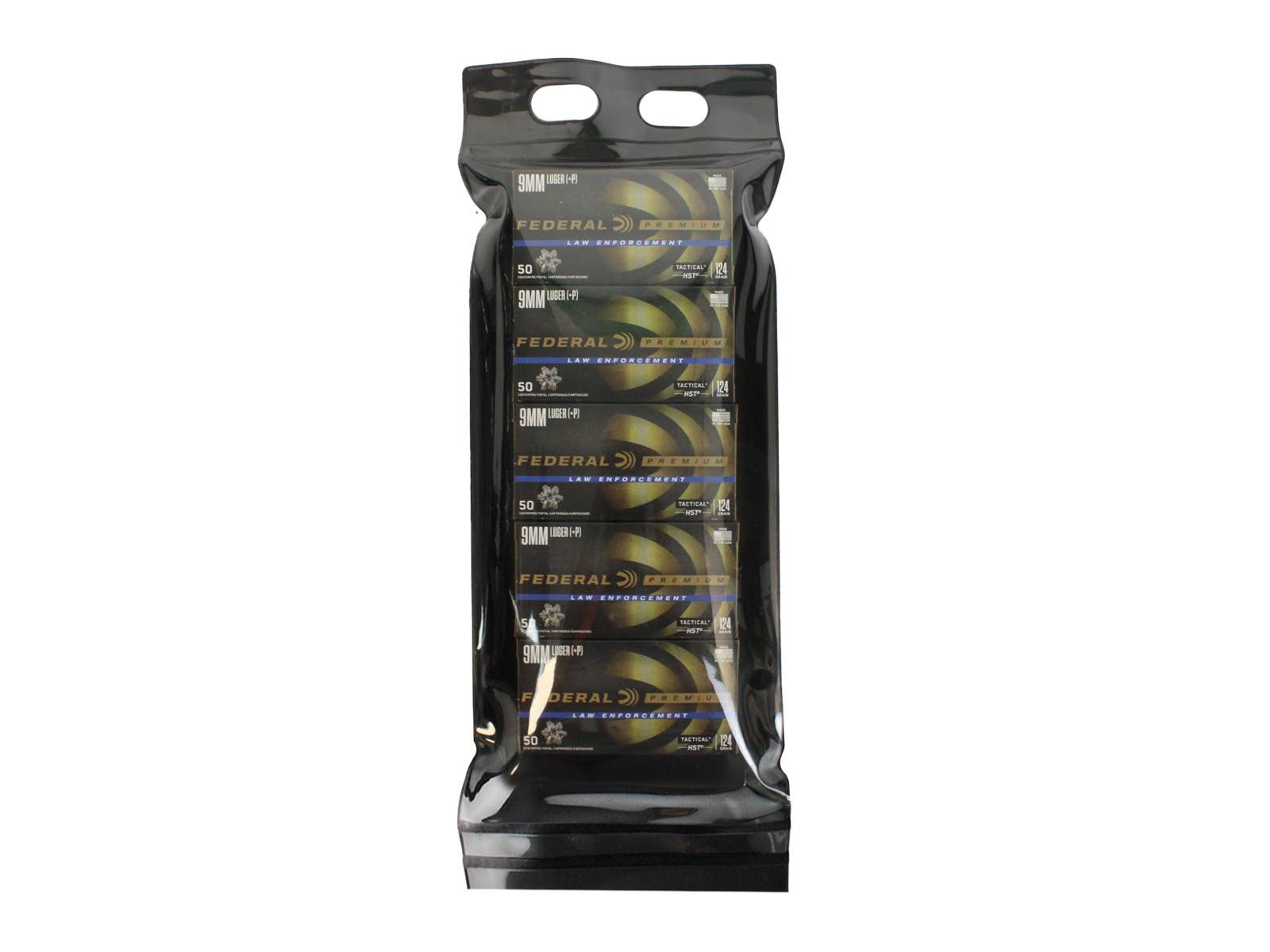 Federal Premium HST 9mm 124 Gr +P JHP Battle Pack - Up To 75 Years Shelf Life! (250 Rounds)
