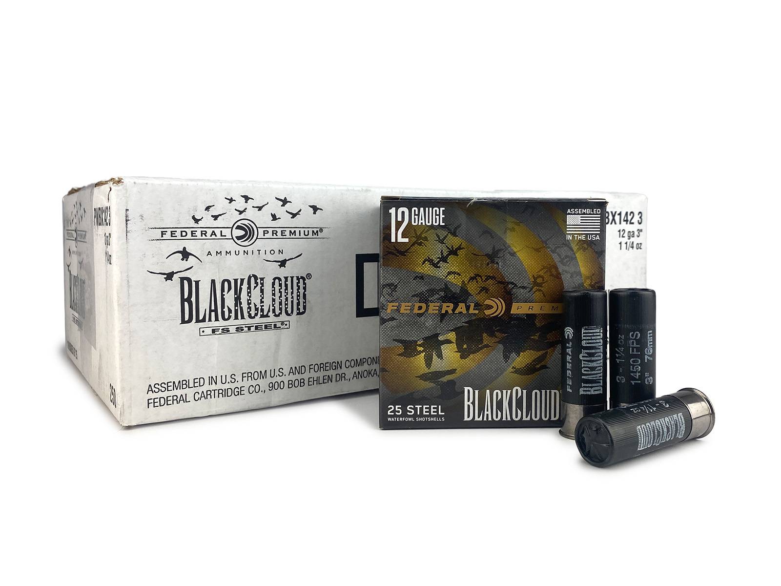 Federal Black Cloud FS Steel 12 Gauge 3 1-1/4 oz 3 Shot Steel (Case)