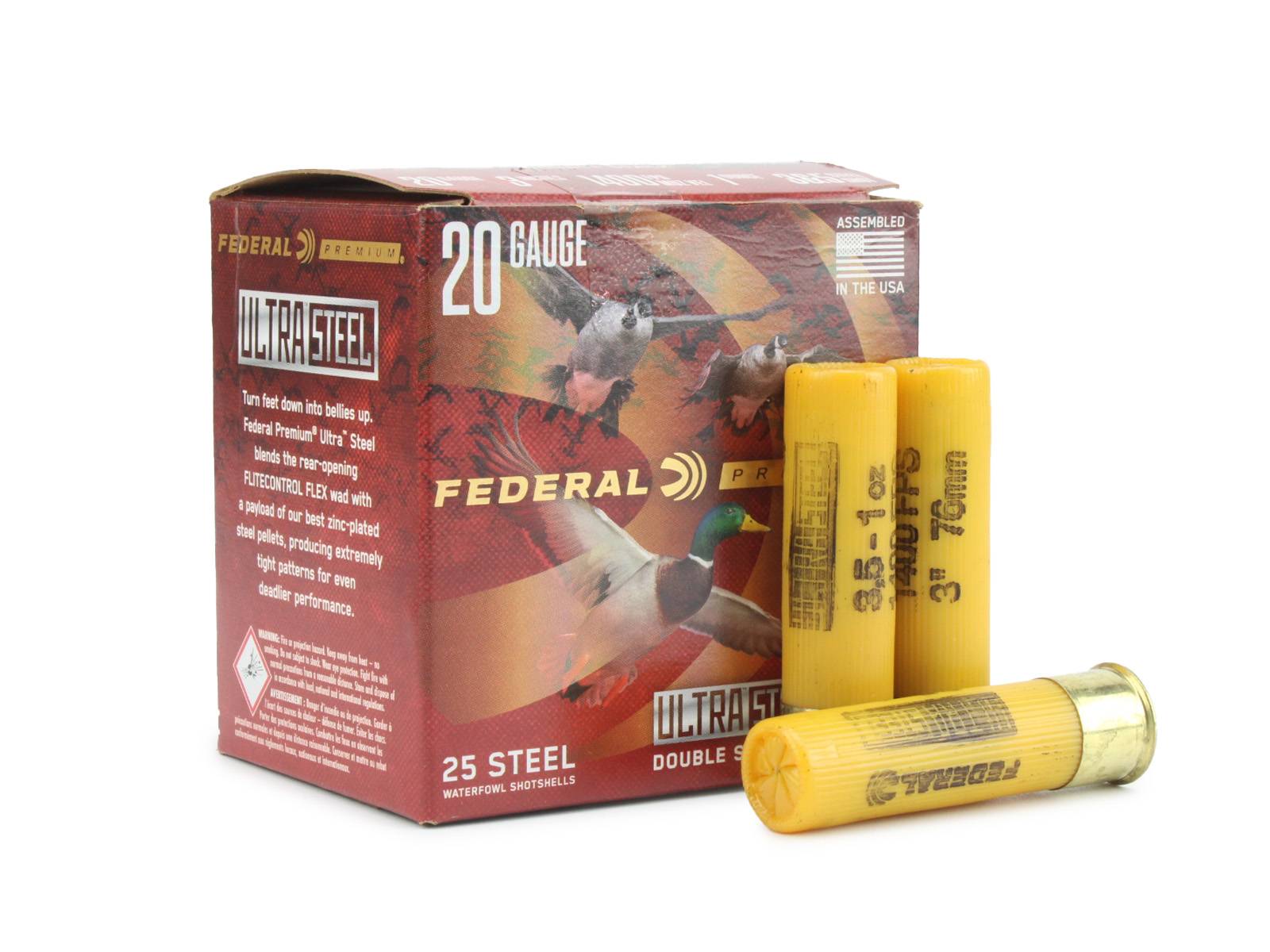 Ultra Steel 20 Gauge 3'''' #3 & #5 Shot Shotgun Ammo - Ultra Steel 20 Gauge 3'''' 1oz #3 & #5 Shot 25/Box