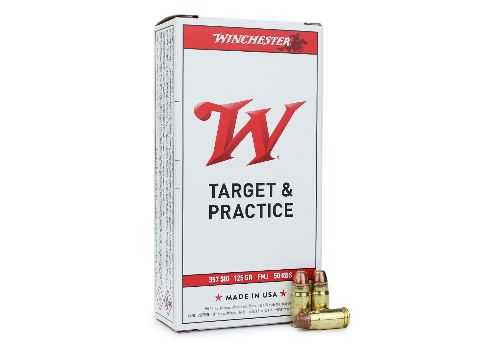 Winchester USA 357 SIG 125 Gr FMJ (Box)